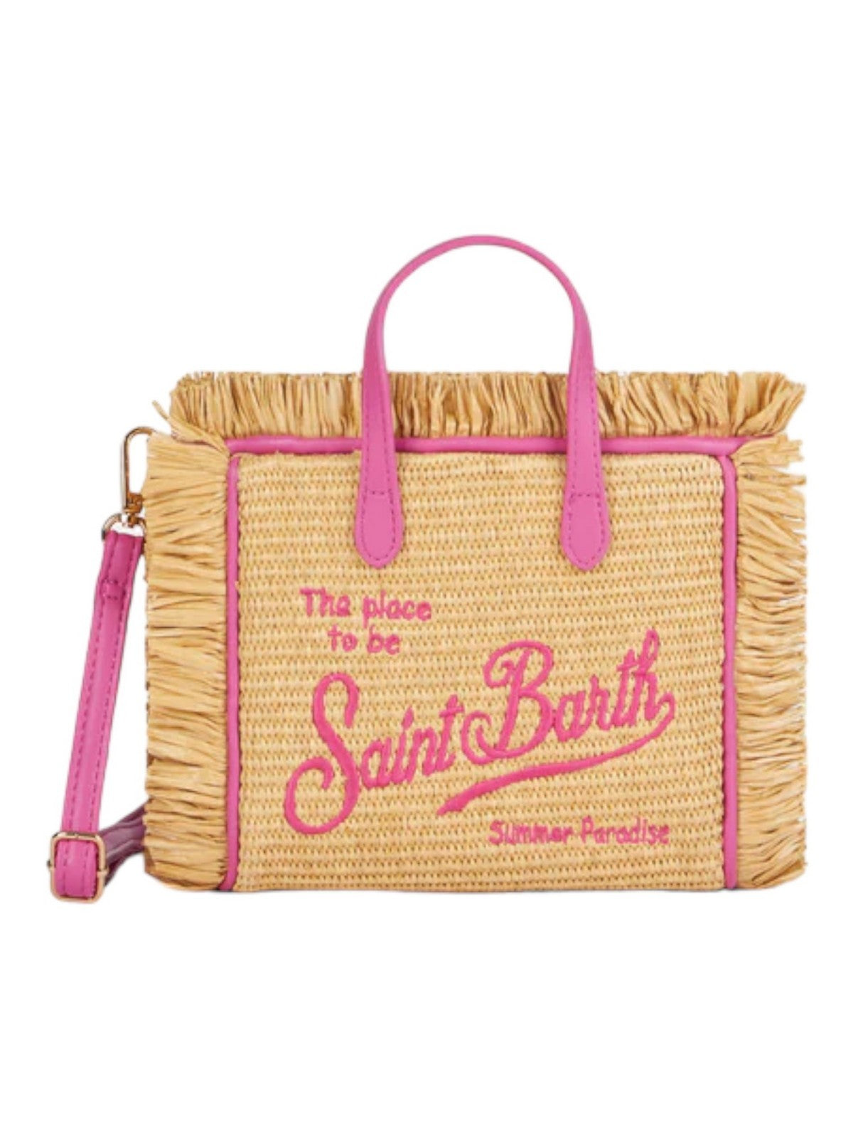 Mc2 Saint Barth Woman Vanity Mini Straw 04879F Beige bag