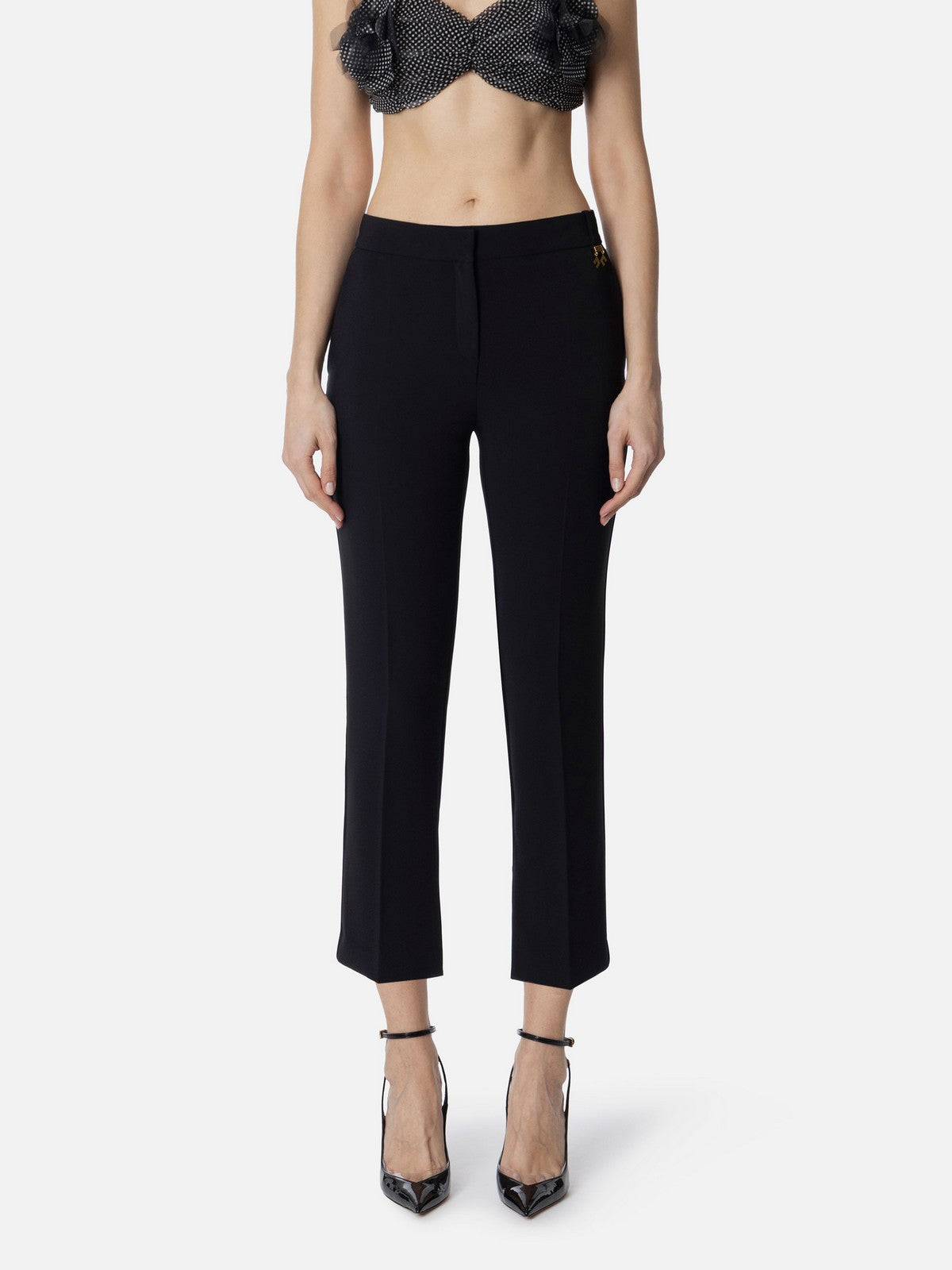 ELISABETTA FRANCHI Pantalone Donna PA09852E2-110 Nero gioboutiqueweb