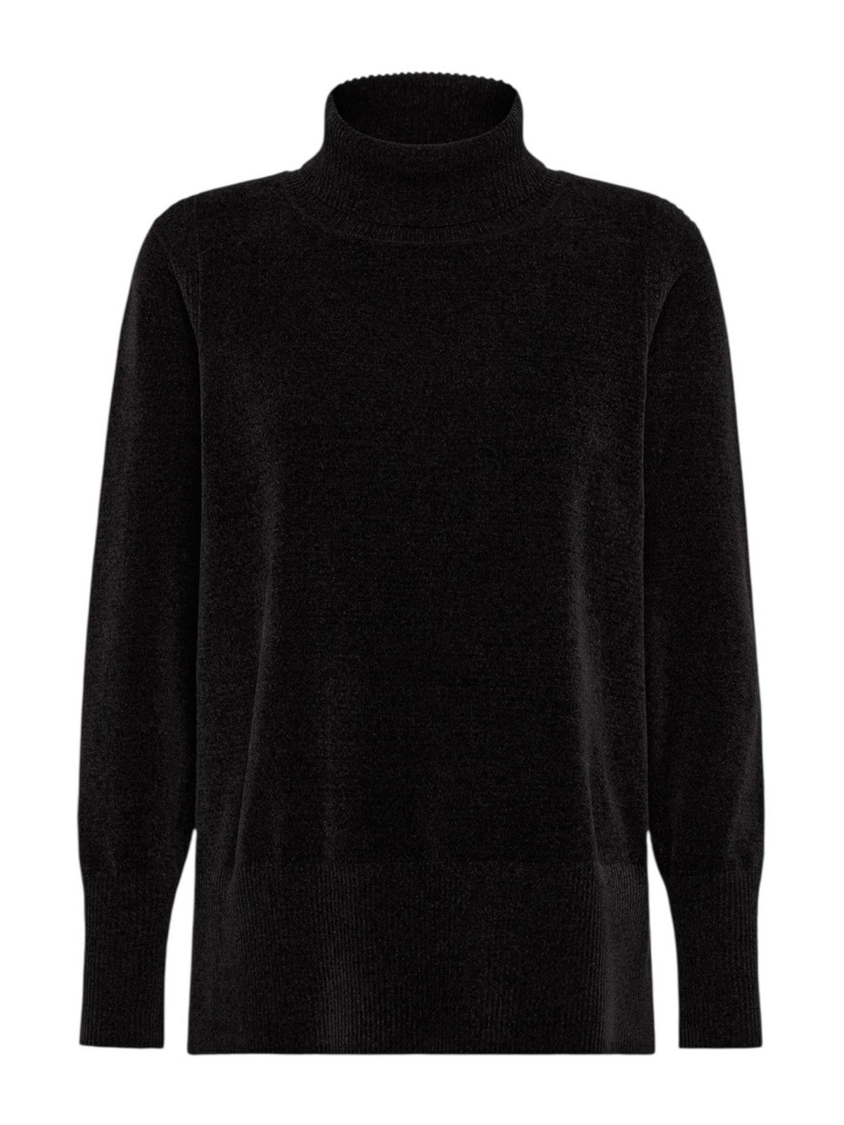 RRD Maglione dolcevita Donna velvet vent turtleneck wom knit W25631 10 10 BLACK