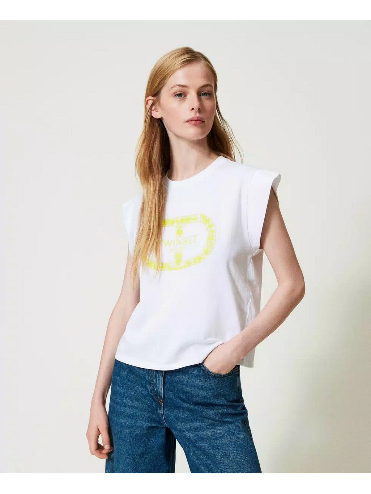 Twinset T-Shirt und Polofrau 241TP2213 11466 Weiß