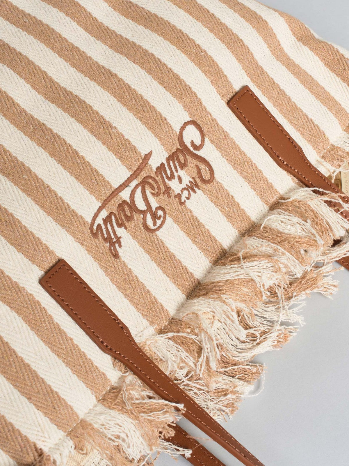 MC2 SAINT BARTH Borsa Donna CITY BAG MID FRINGE 01763L HB STRIPES 19 EMB