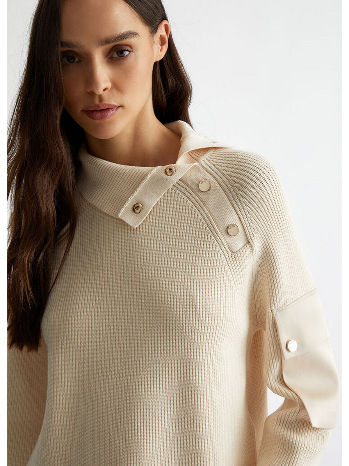 LIU JO WHITE Maglione Donna WF4475MS99E 20304 Beige gioboutiqueweb