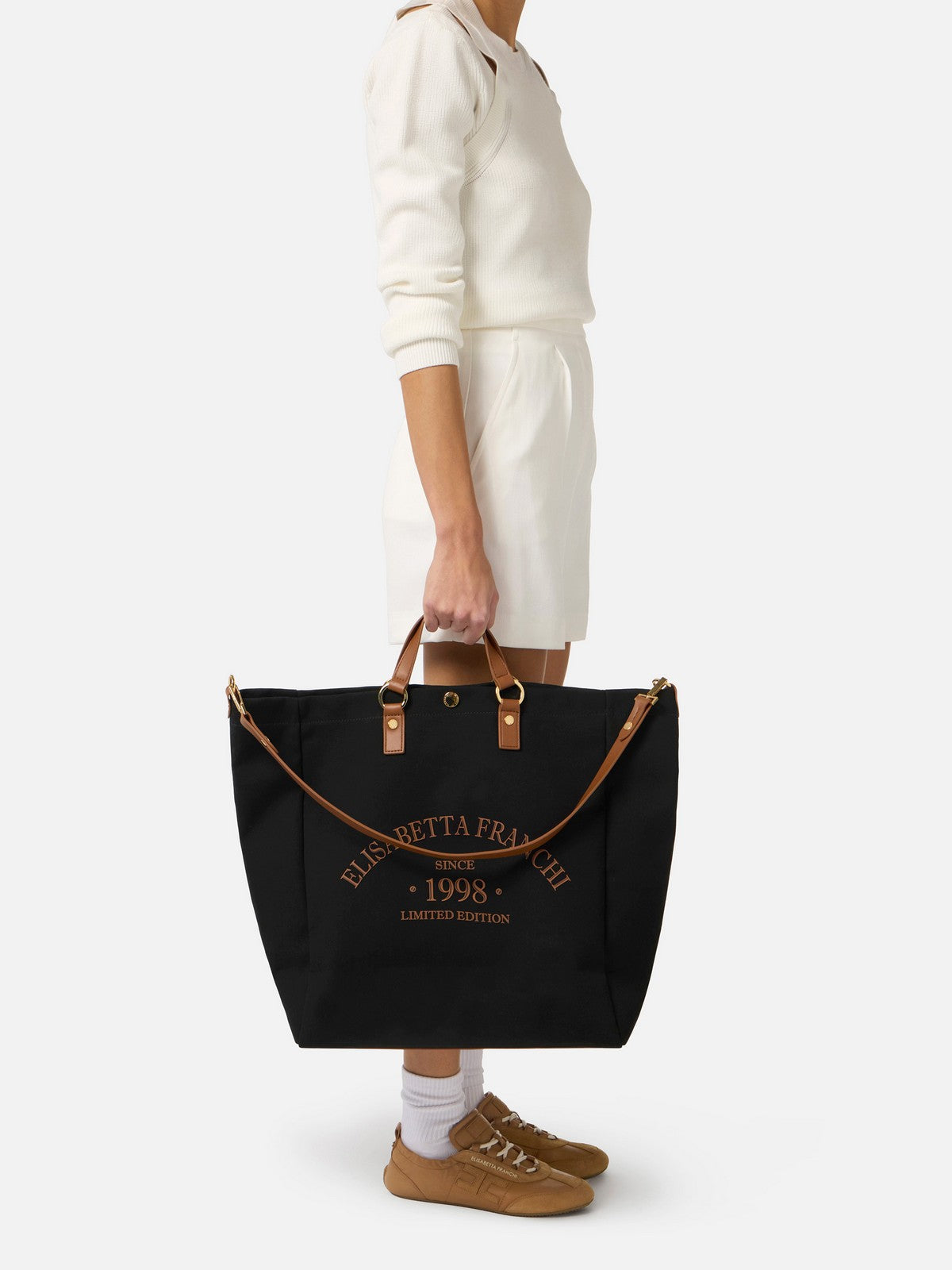 ELISABETTA FRANCHI Borsa Donna BS14A62E2 B58 NERO/CUOIO