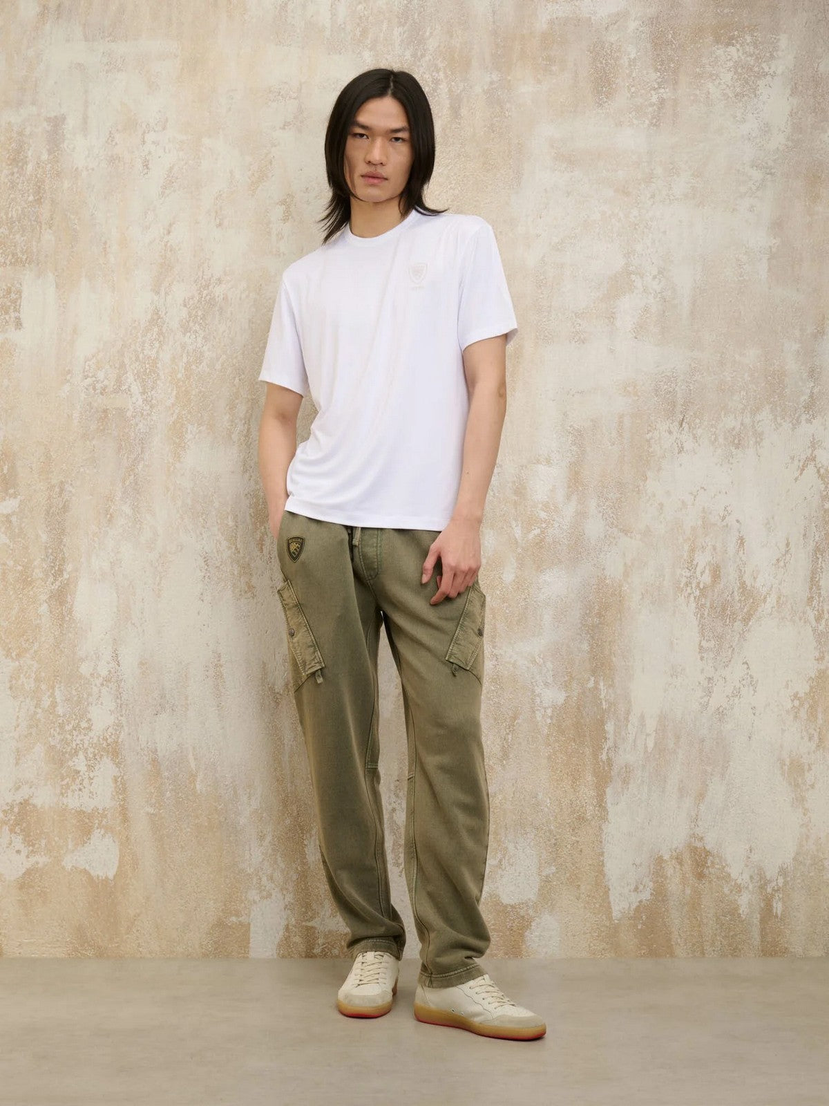 BLAUER T-shirt Uomo JASON 25SBLUH02108 006864 100 Bianco gioboutiqueweb