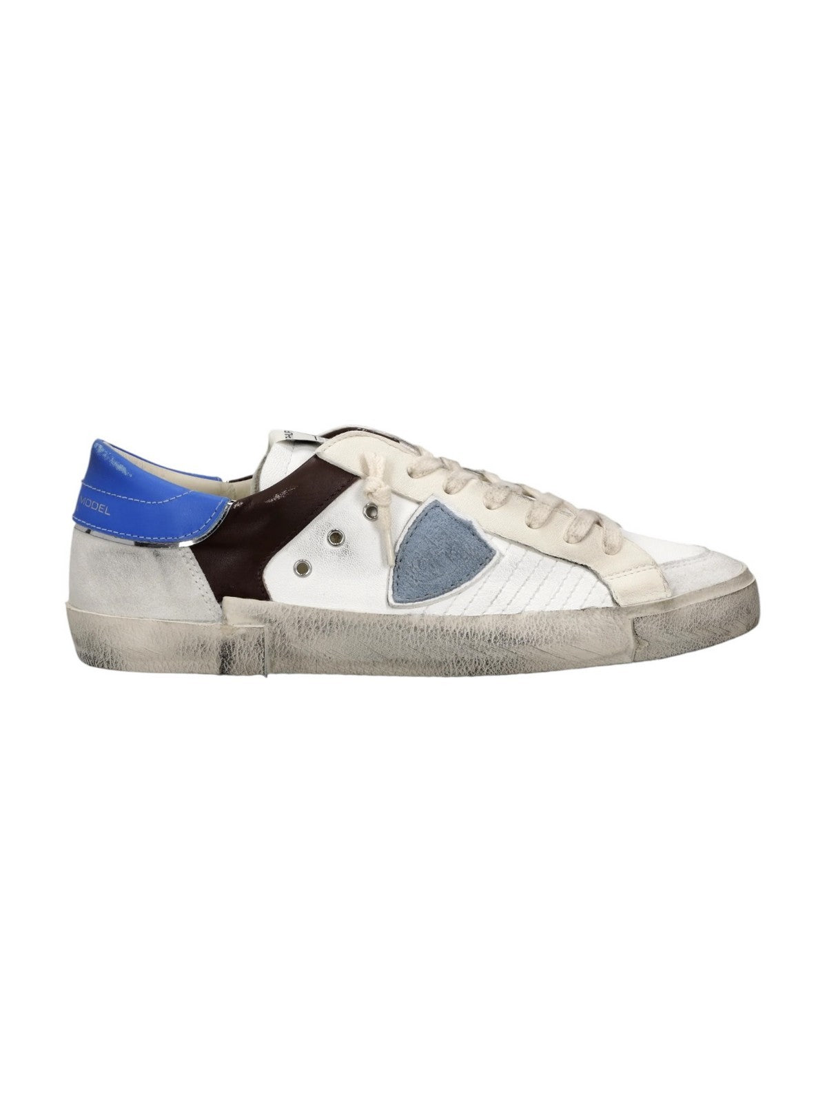PHILIPPE MODEL Sneaker Uomo Prsx Low Man PRLU XP11 MIXAGE POP_BLANC BRUN BLUETTE