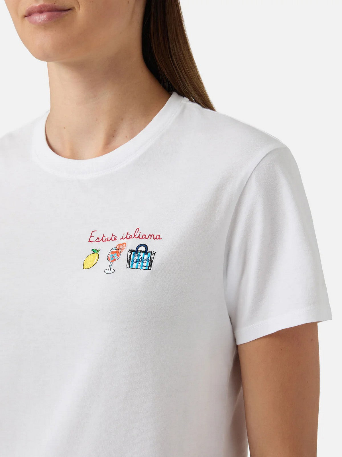 MC2 SAINT BARTH T-shirt Donna EMILIE 09757L ESTATE ITALIANA 01N EMB