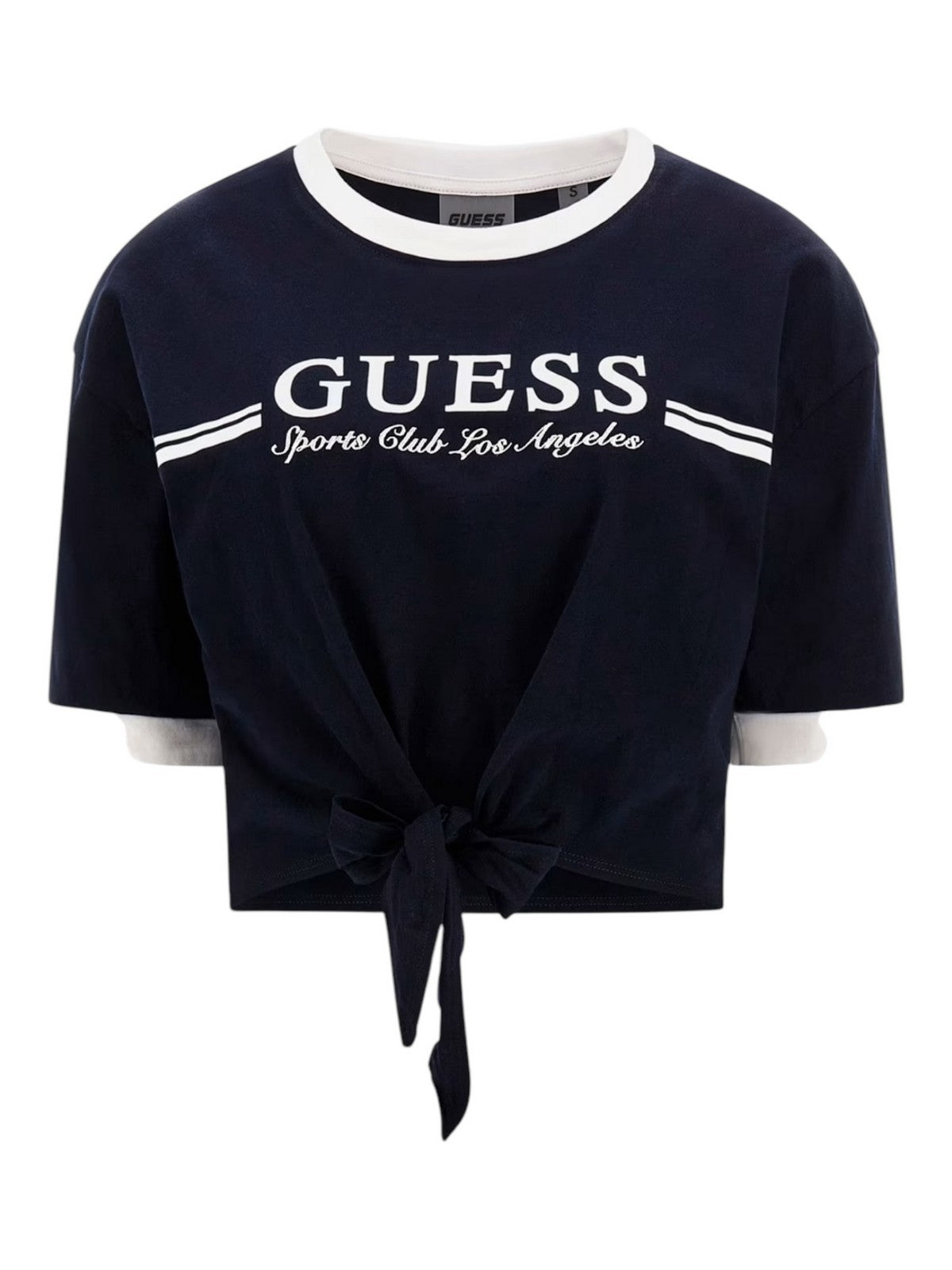 GUESS SPORT T-shirt Donna KNOT T-SHIRT V5GI05 I3Z14 A71W Blu gioboutiqueweb