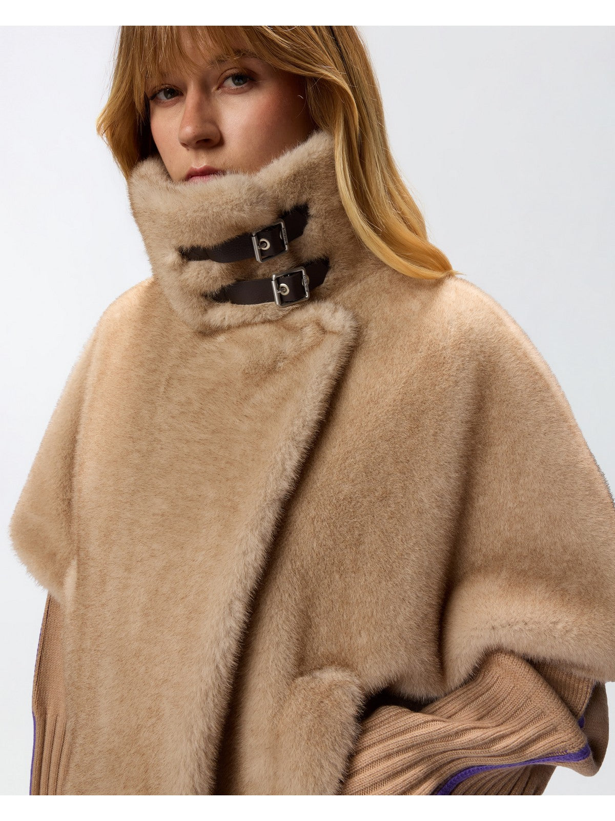 PINKO Pelliccia Donna COMODINO CAPPA 103837-A2PI C60 BEIGE-CHIARO DI LUNA