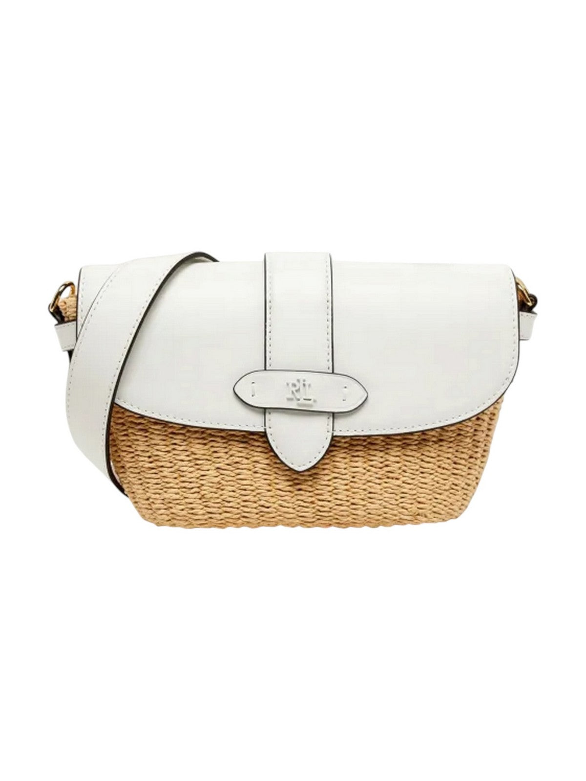LAUREN RALPH LAUREN Borsa Donna LYNDEN-SHOULDER BAG-SMALL 431P10158 002 NATURAL/WHITE