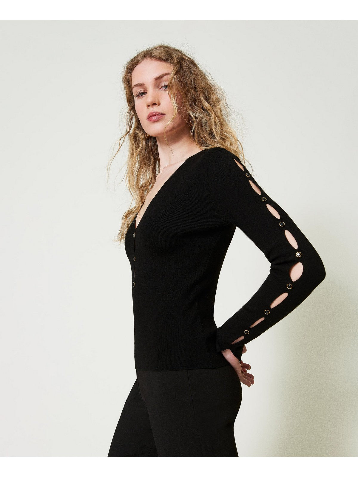 Twinset Maglione Donna 242TP3312 00006 Negro