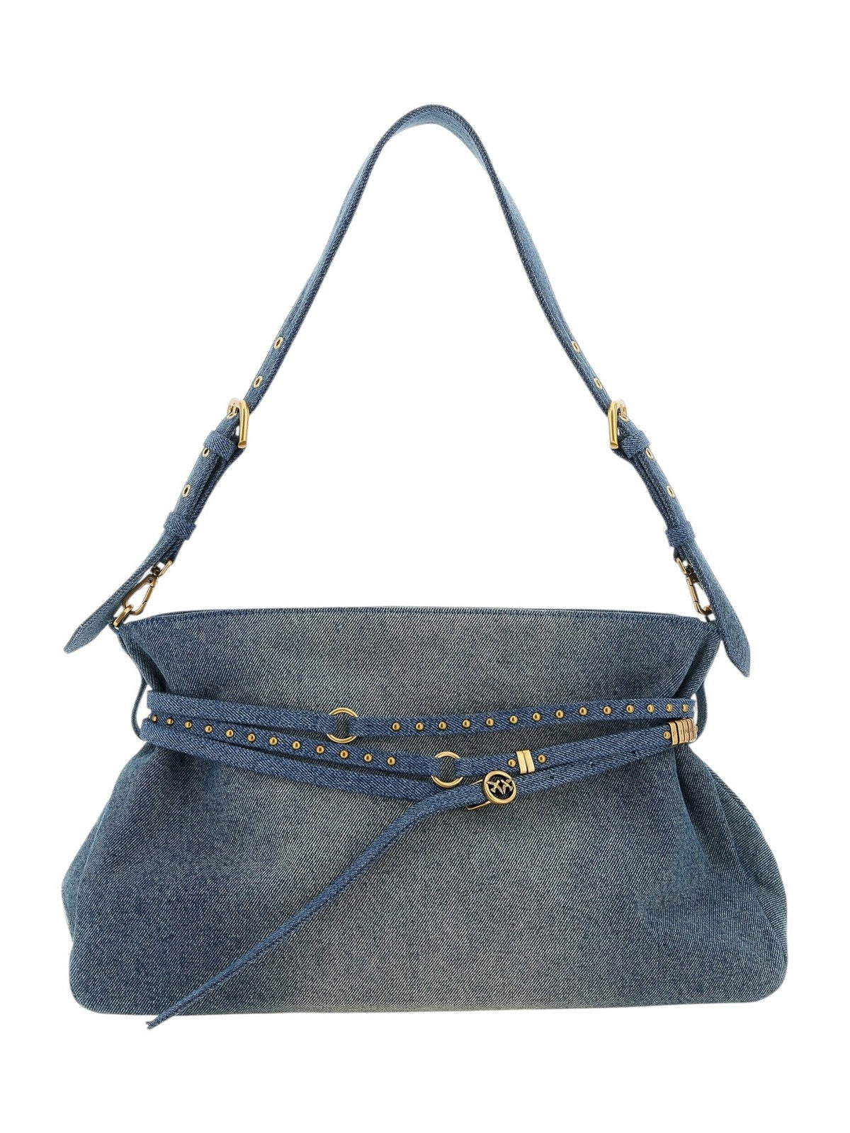 PINKO Borsa Donna BELT BAG BIG DENIM 105903-A31G PJDQ LAVAGGIO MEDIO-ANTIQUE GOLD
