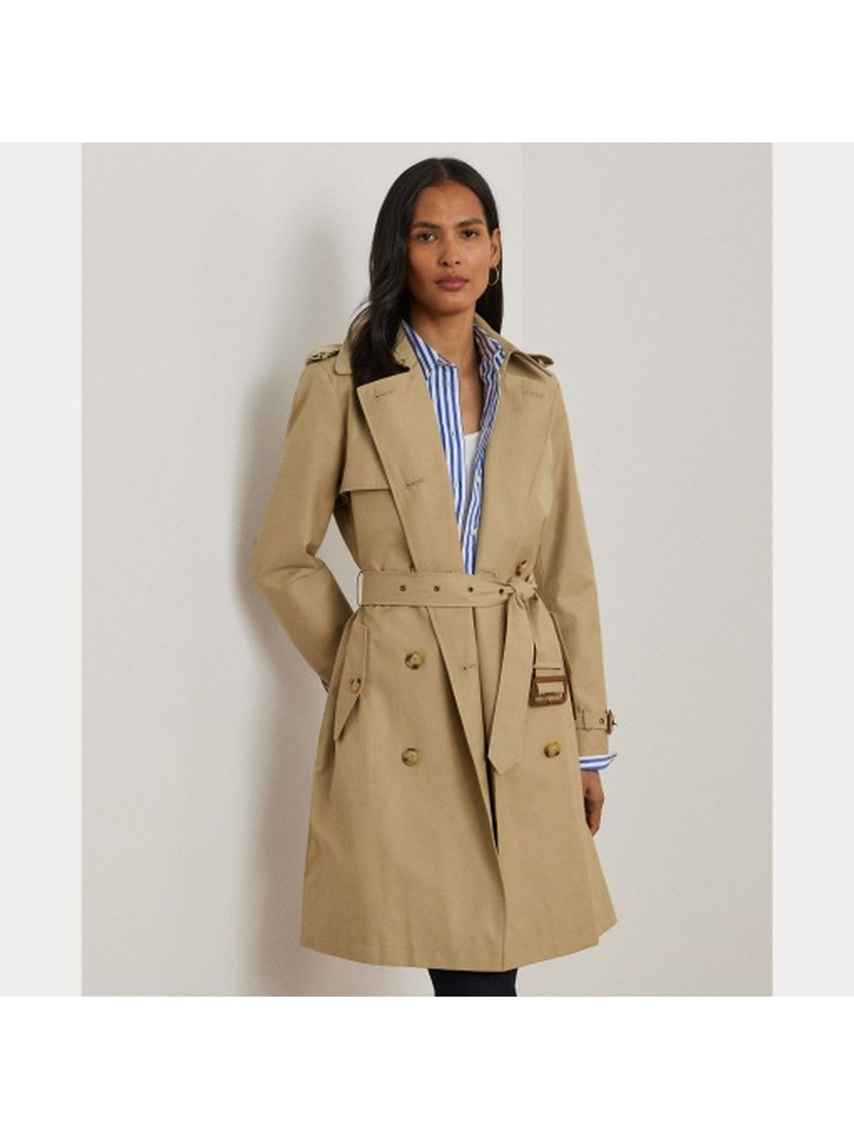 LAUREN RALPH LAUREN Trench Donna DB BLT RN38 297967122 002 Marrone gioboutiqueweb