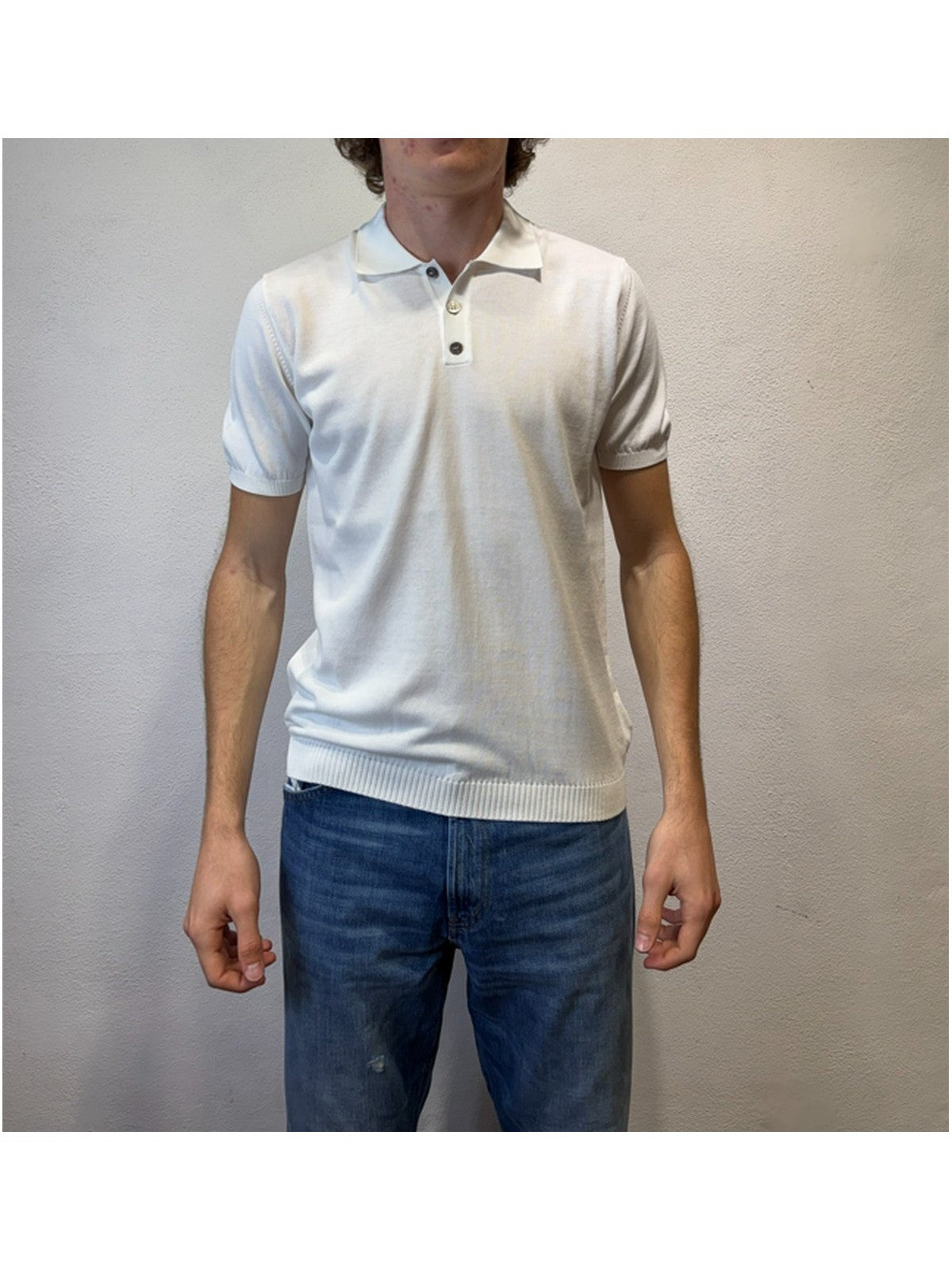 ALPHA STUDIO Polo Uomo AU-5043B 1000 Bianco