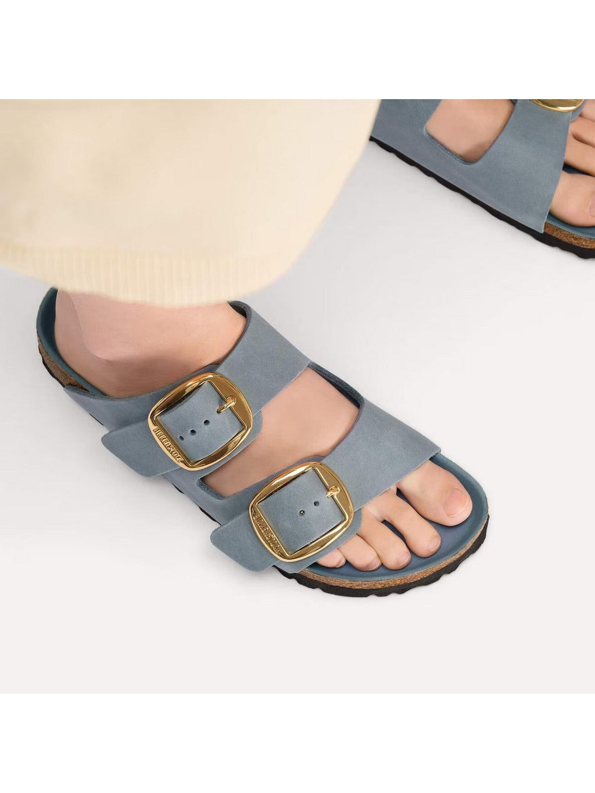 BIRKENSTOCK Sandalo Donna Arizona Big Buckle HEX basalt gray, Oiled leather 1032071 GRAY TAUPE