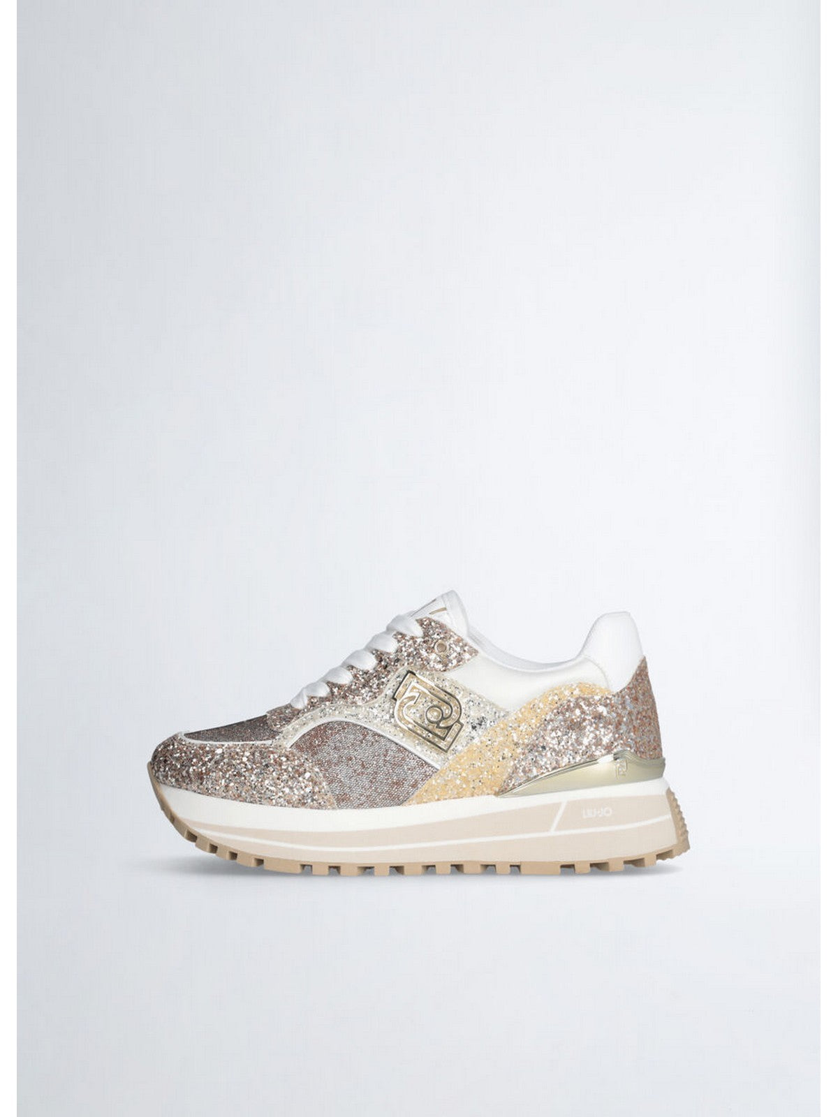 LIU JO Sneaker Donna LIU JO MAXI WONDER 73 BA5015TX007 00529 GLITTER GOLD gioboutiqueweb