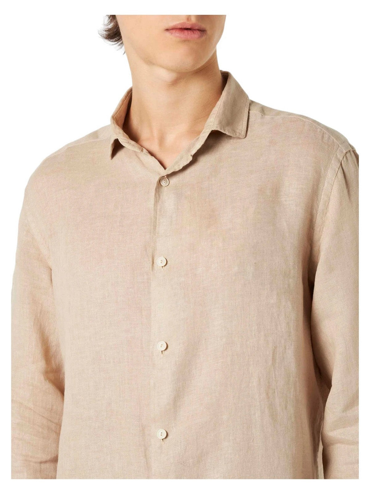 Mc2 Saint Barth Men's Shirt Pamplona 001222F Beige
