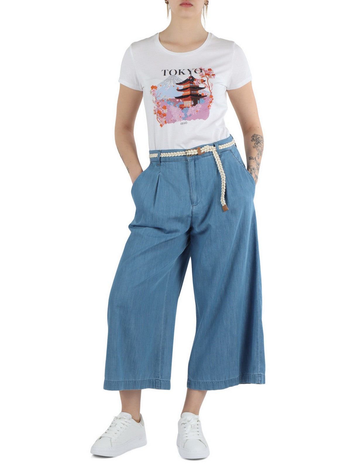 LIU JO BLUE DENIM Bermuda Donna UA5213D3202 78832 Blu gioboutiqueweb