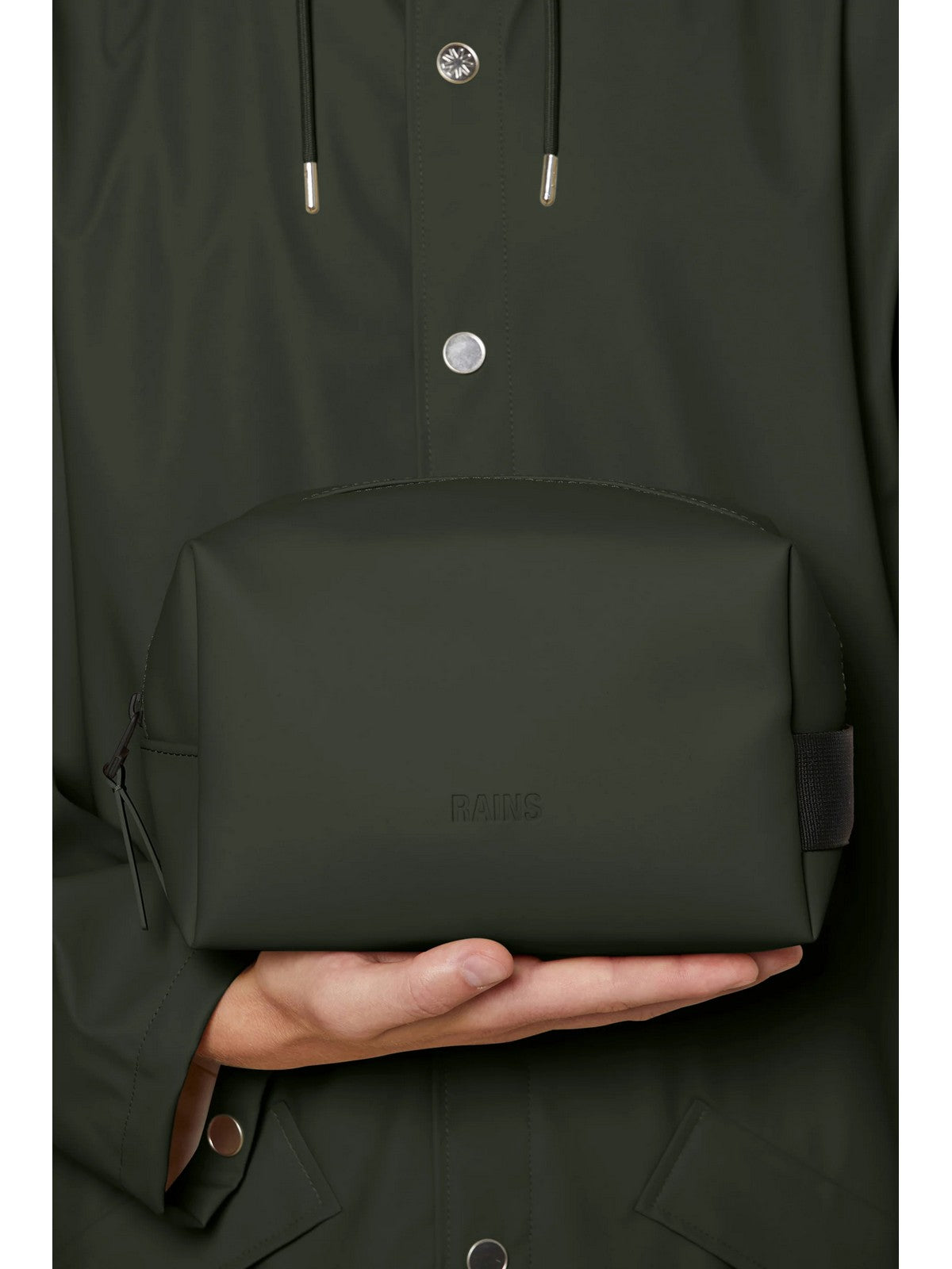 RAINS Pochette Unisex adulto Wash Bag Small W3 15580 03 Green Verde