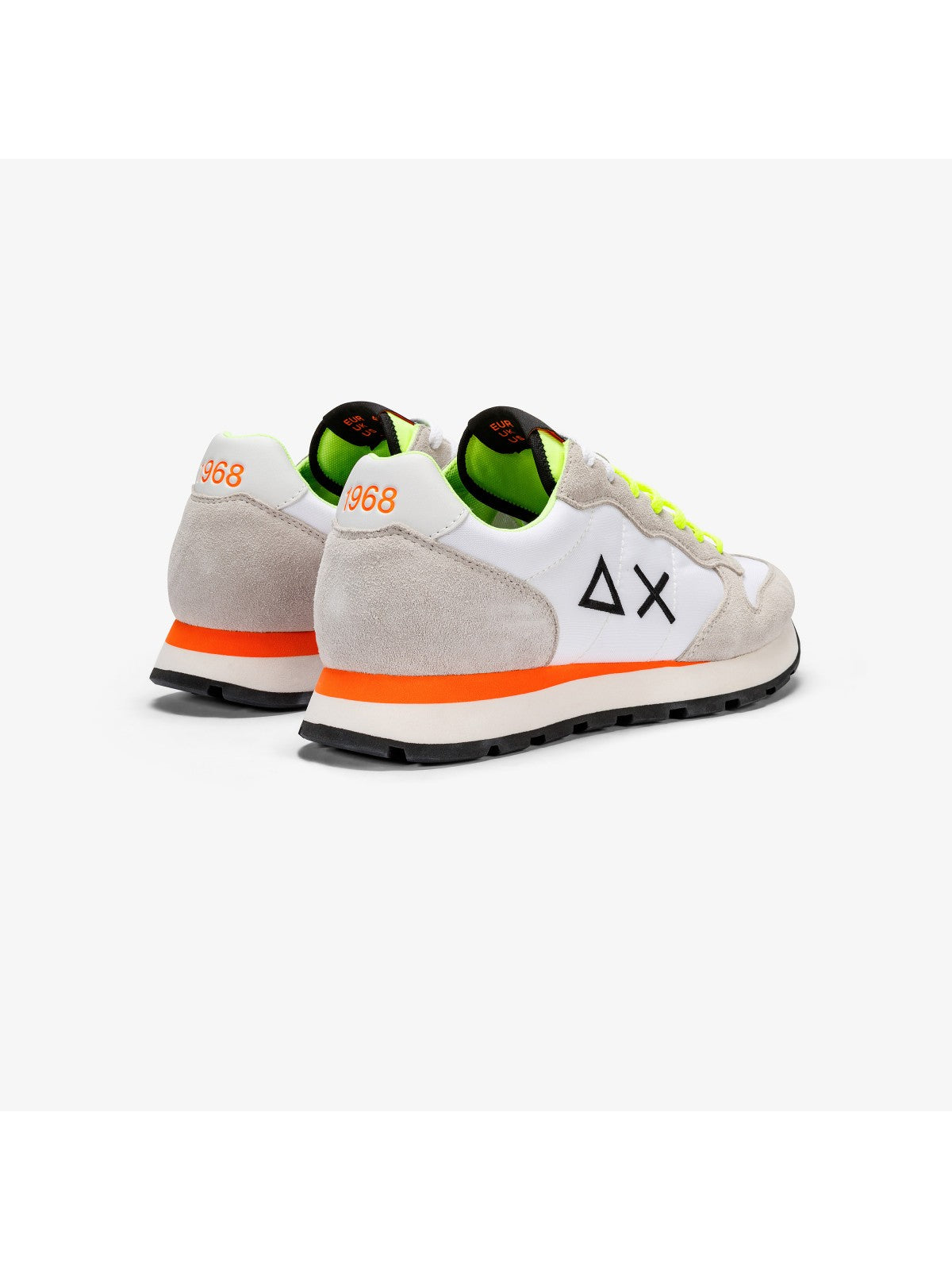 SUN68 Sneaker Uomo Tom fluo Z34102 01 Bianco gioboutiqueweb