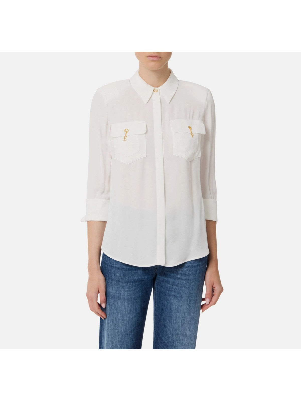 ELISABETTA FRANCHI Camicia Donna CA12256E2 360 Avorio
