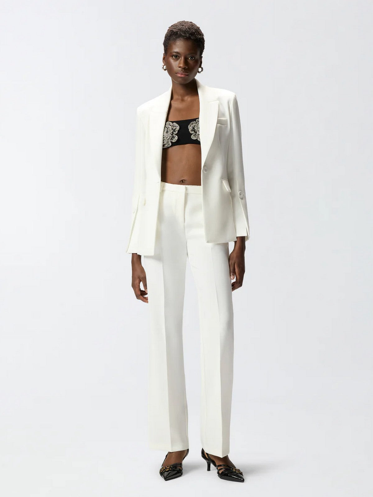 PINKO Pantalone Donna EUCALIPTO PANTALONE 106632-A32Z Z07 BIANCO SETA