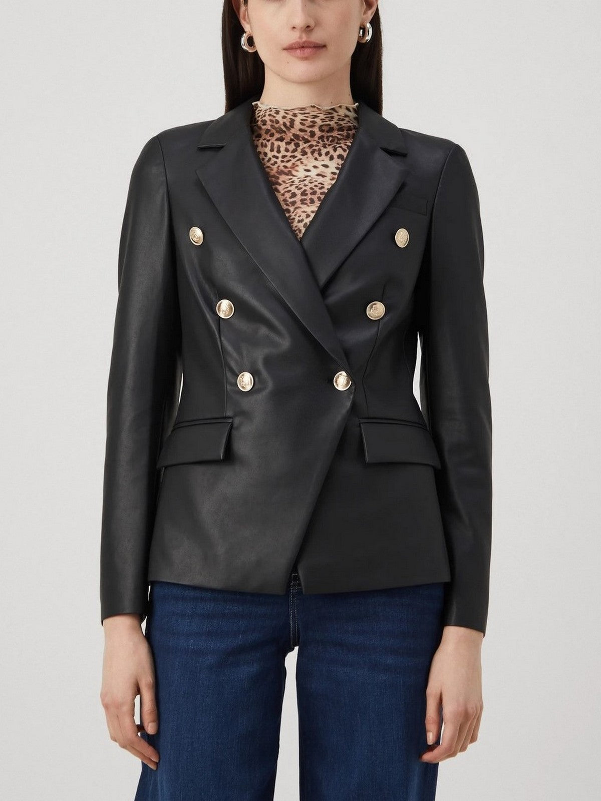 MARCIANO Giubbino Donna Pamela Pu Leather Bl 4YGN14 7114A JBLK Nero gioboutiqueweb