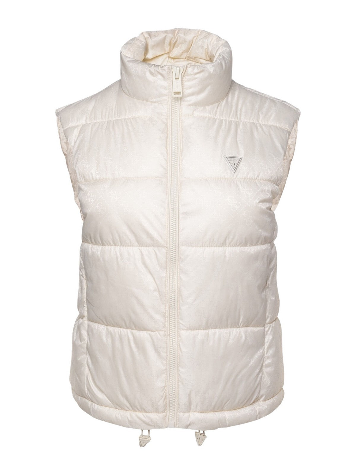 GUESS Gilet Donna NEW 4G LOGO PADDED VEST W4YL15 WGAL2 G1E0 Beige gioboutiqueweb