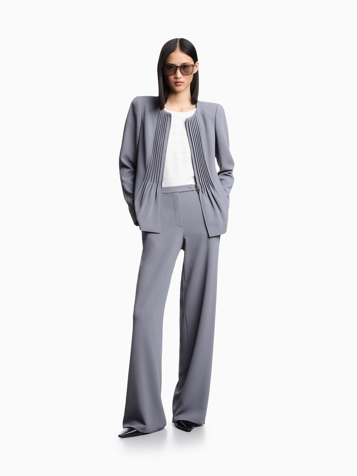 EMPORIO ARMANI Pantalone Donna EW000851 AF12514 U8047 Grigio gioboutiqueweb