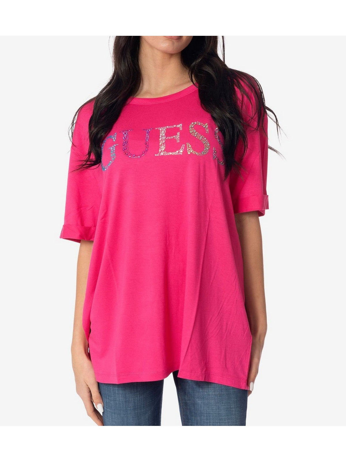GUESS BEACHWEAR T-Shirt e Polo Donna t-shirt E4GI02 K68D2 G6H0 Rosa gioboutiqueweb
