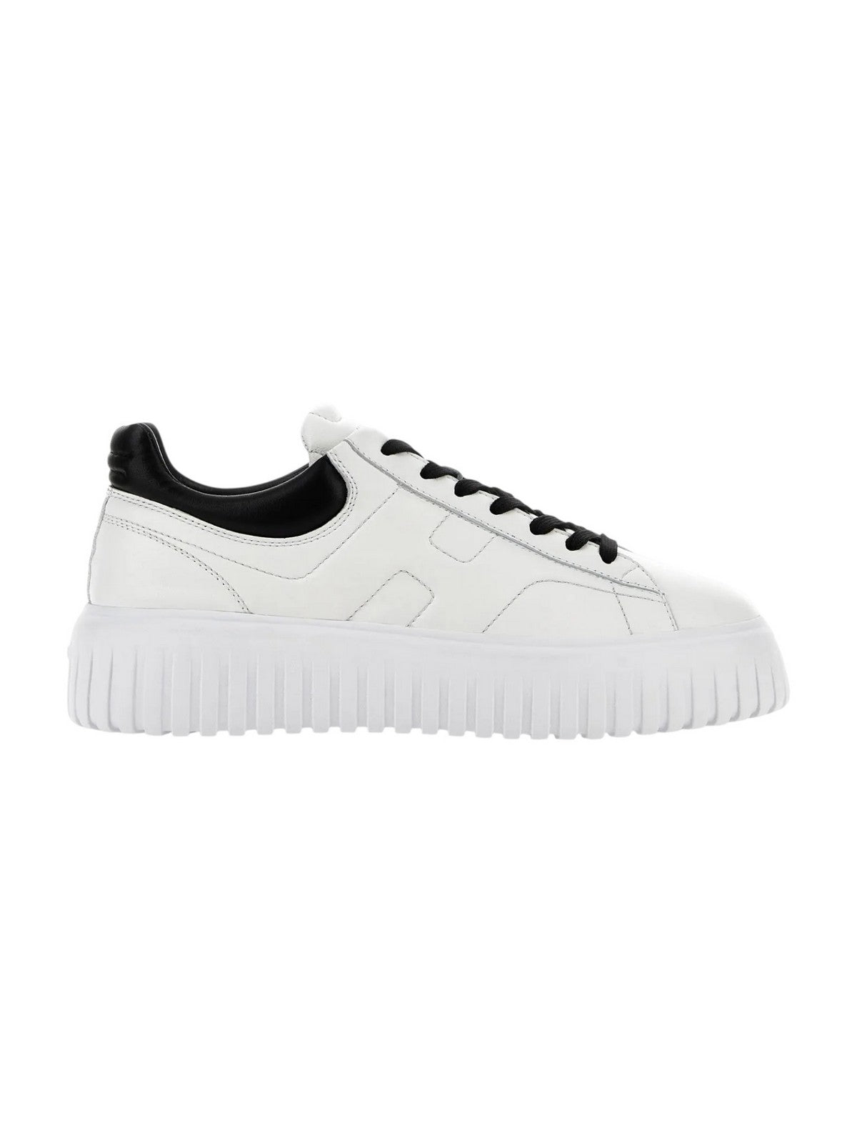 HOGAN Sneaker Uomo H-STRIPES ALLACCIATO H HXM6450FC60LE90001 B001(BIANCO)+B999(NERO)