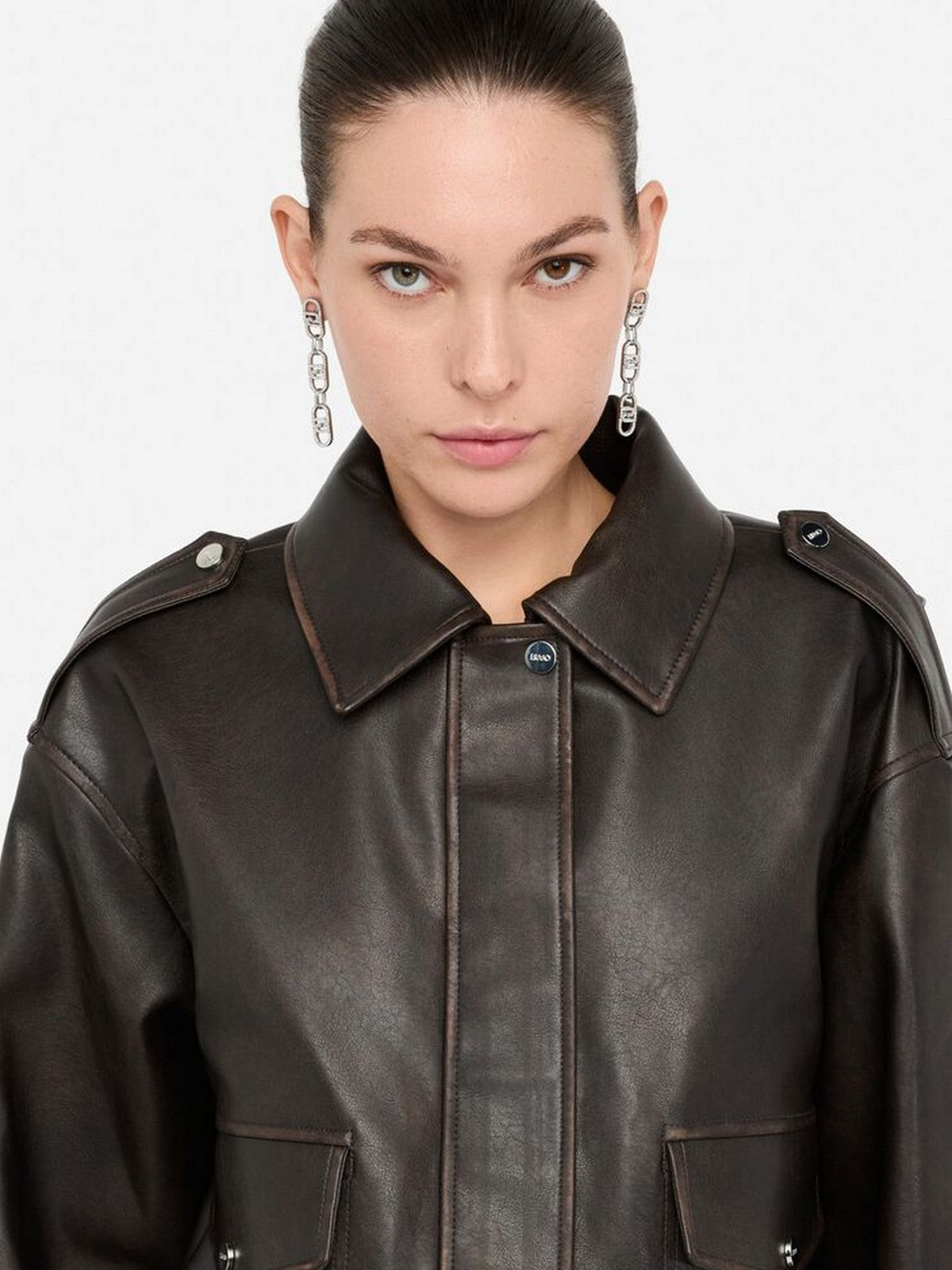 LIU JO WHITE Giubbino Donna MF5097E1051 X0558 Light chocolate