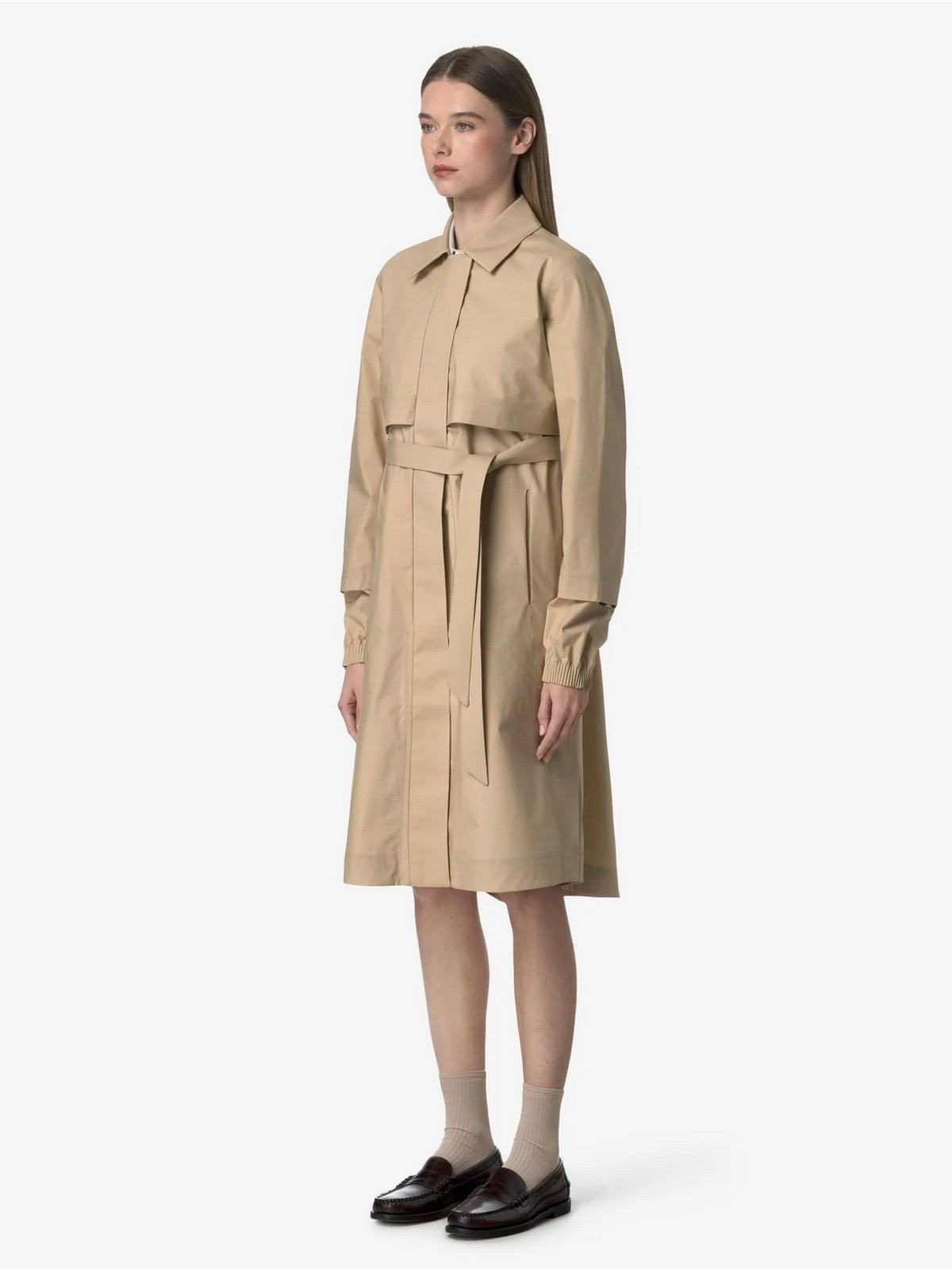 K-WAY Trench Donna JESY 3L POPLIN K7132RW AZI Beige gioboutiqueweb