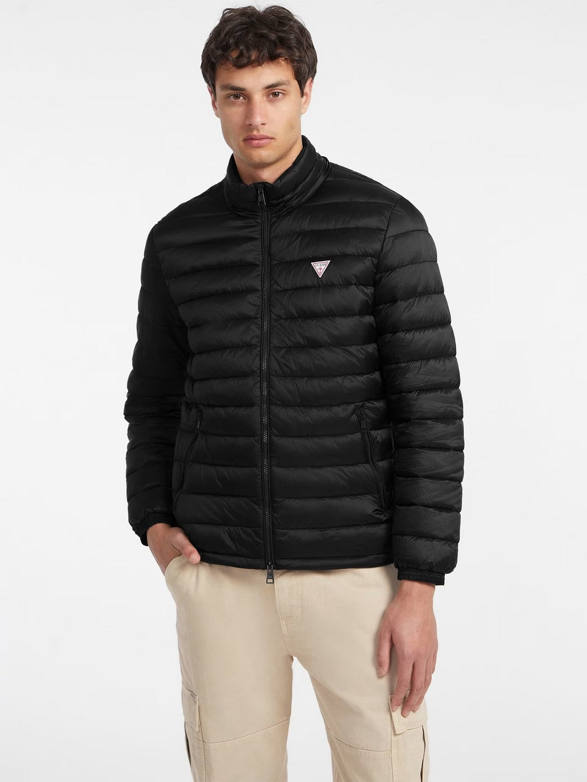 GUESS Piumino Uomo GJ HOODED PUFFER M4YL99 WG922 JBLK Nero gioboutiqueweb