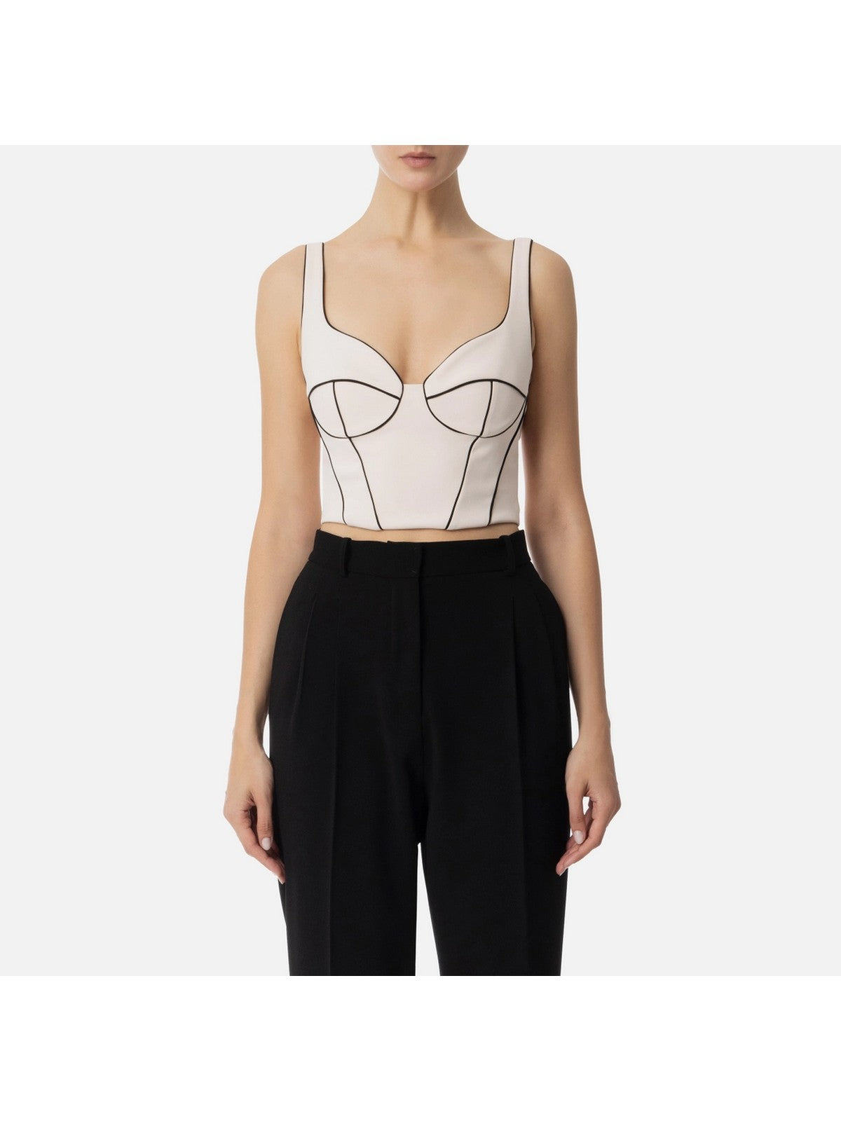 ELISABETTA FRANCHI Top Donna TO02451E2-E84 Beige gioboutiqueweb