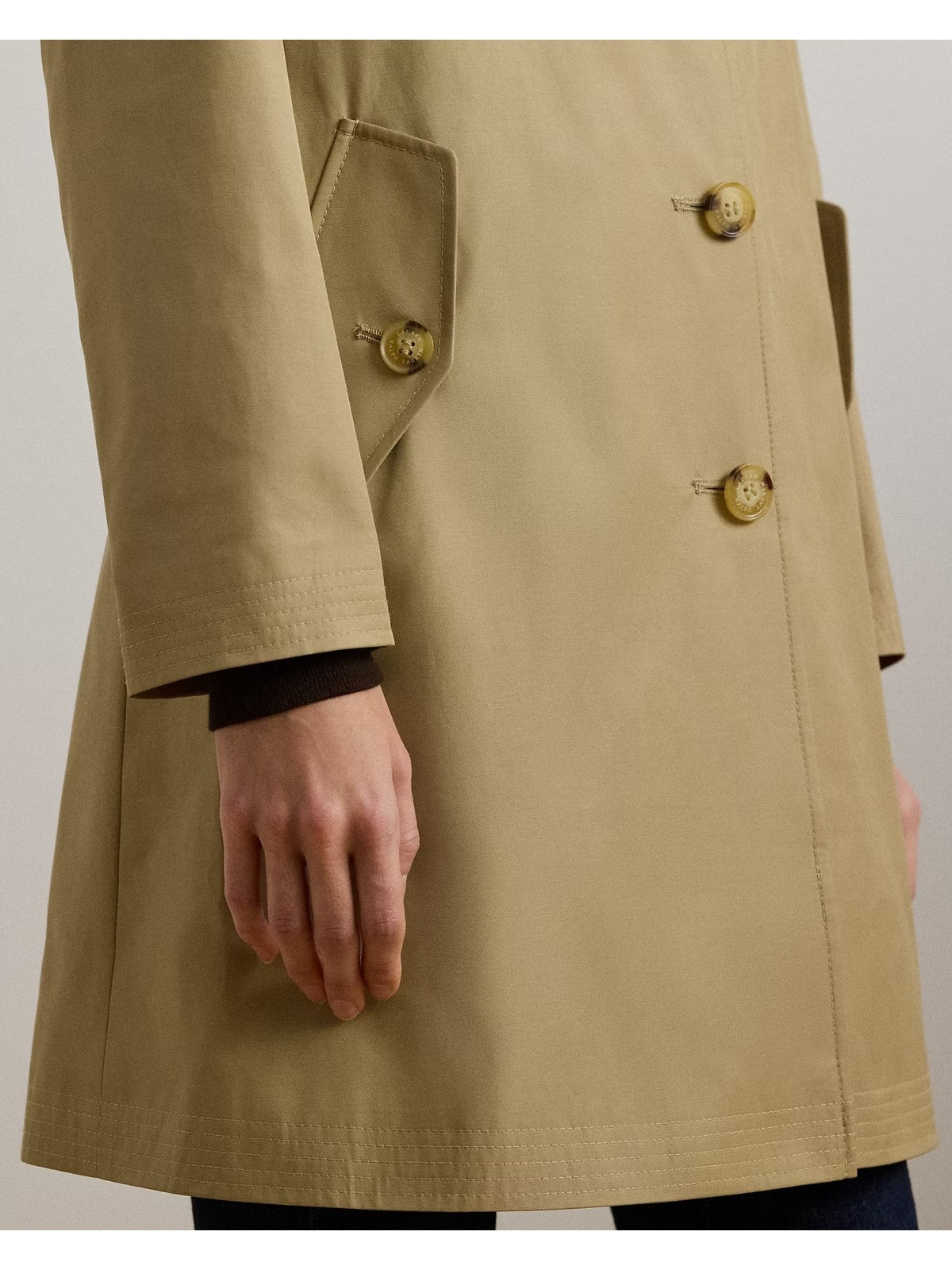 LAUREN RALPH LAUREN Trench Donna "SB RN 34""-LINED-COAT" 297967121 002 BIRCH TAN gioboutiqueweb