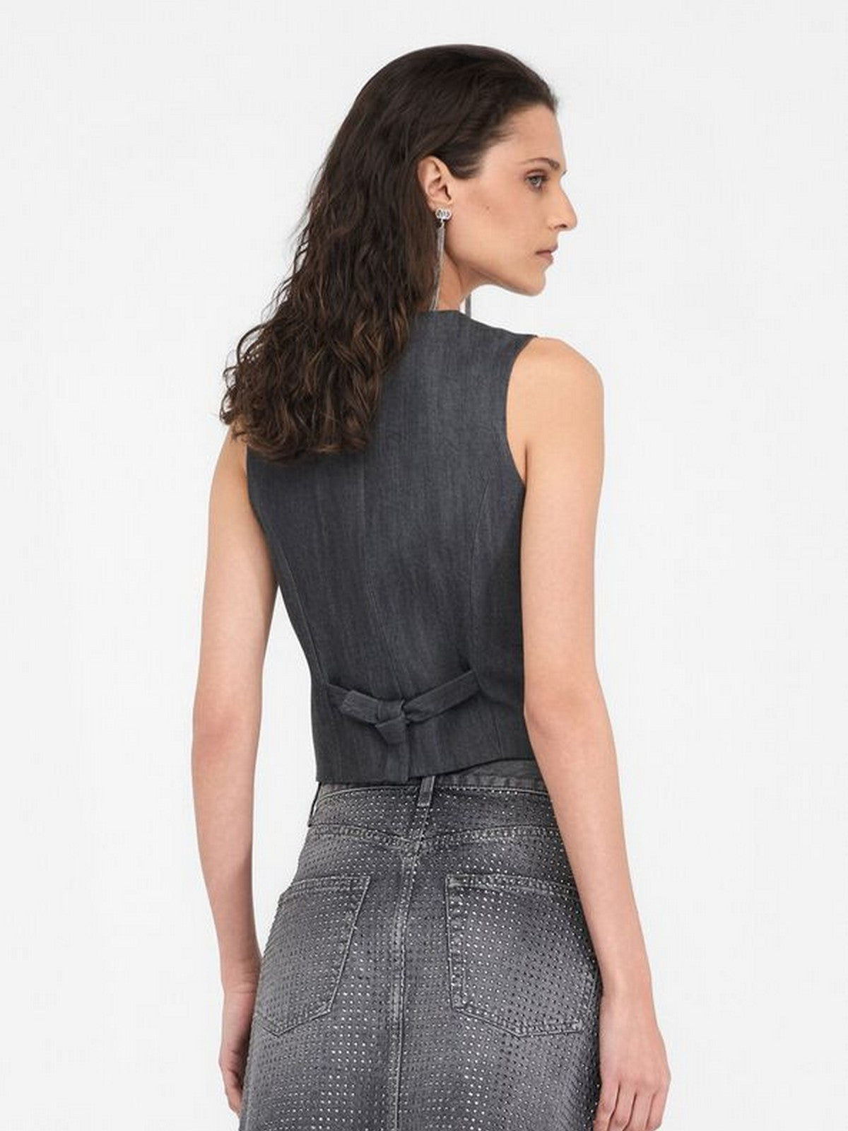 LIU JO BLUE DENIM Gilet Donna UF5226D0266 87457 Den.Grey tailoring w