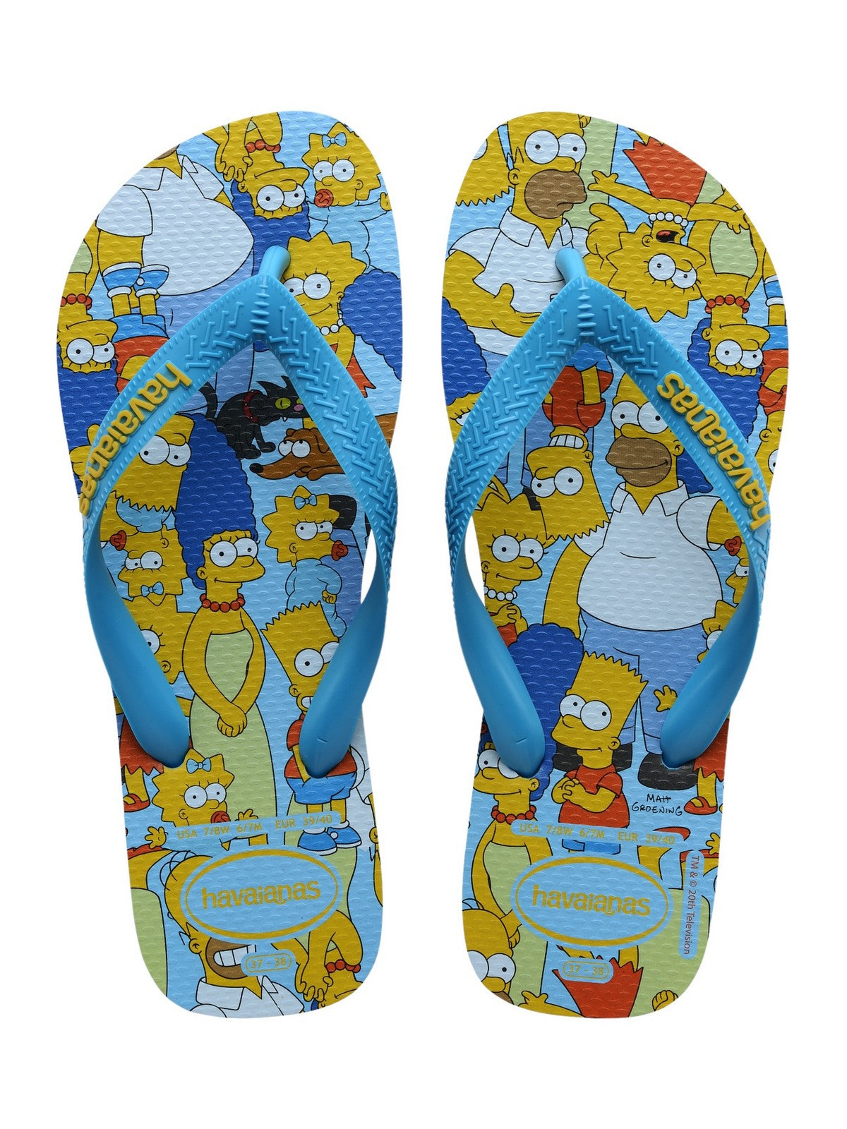 HAVAIANAS Infradito Unisex adulto Hav. Simpsons 4137889.0212 Turchese gioboutiqueweb