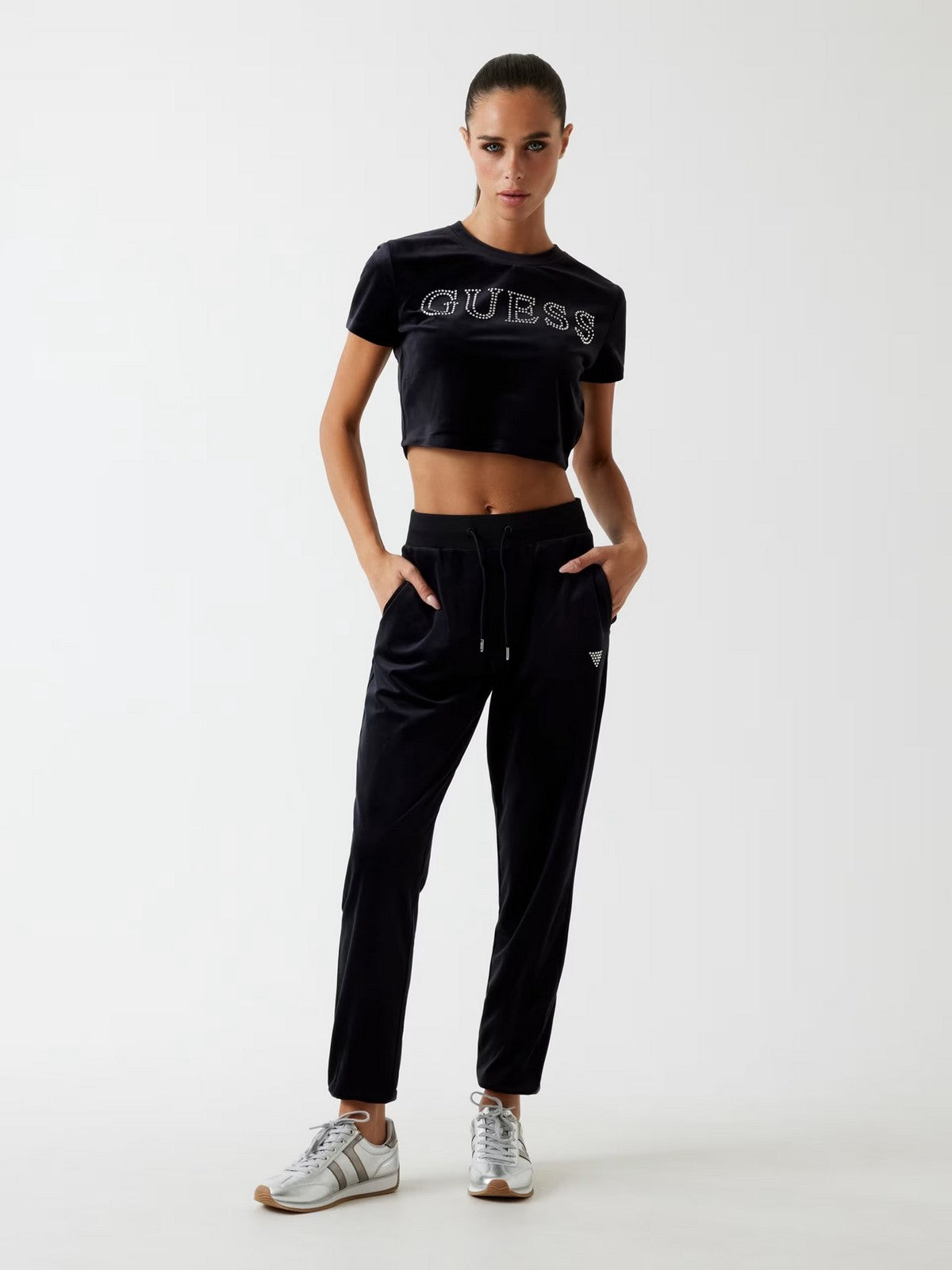 GUESS SPORT Pantalone Donna V3BB27 K0232 JBLK Jet Black A996