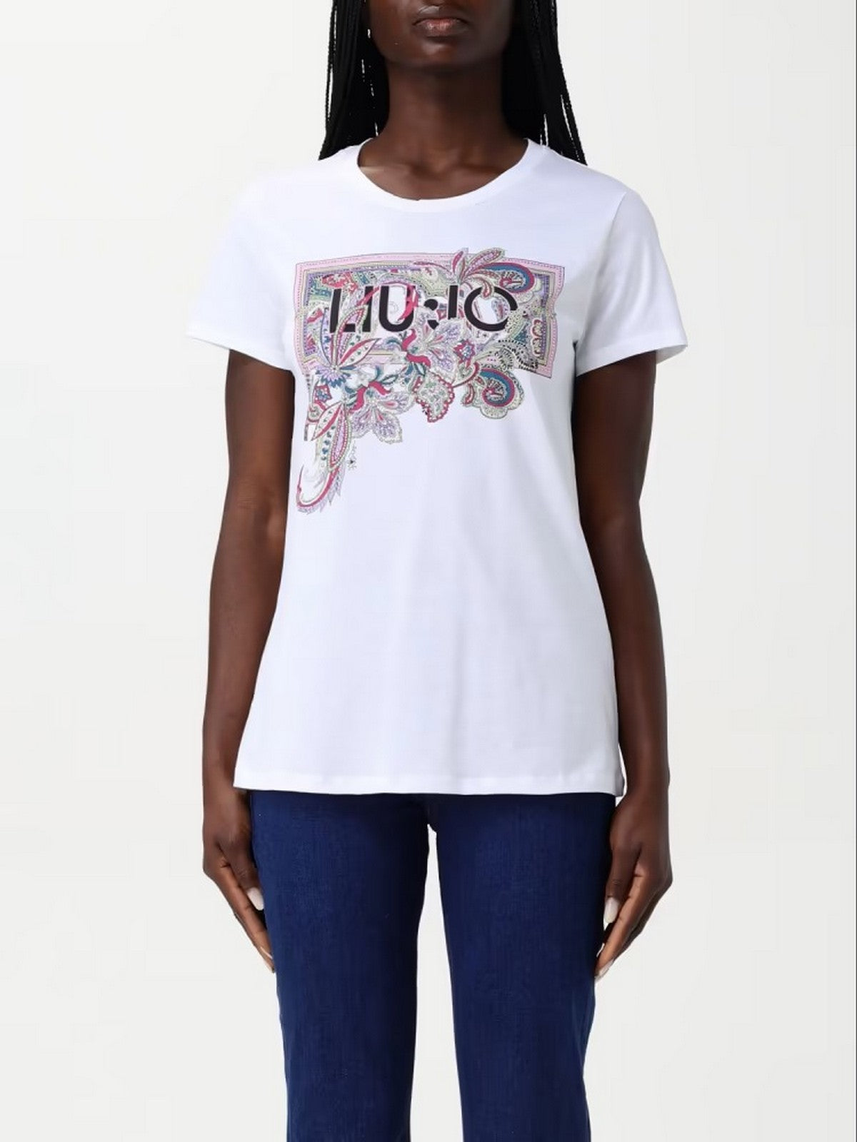 LIU JO WHITE T-shirt Donna WA5240JS923 M9594 Bianco gioboutiqueweb