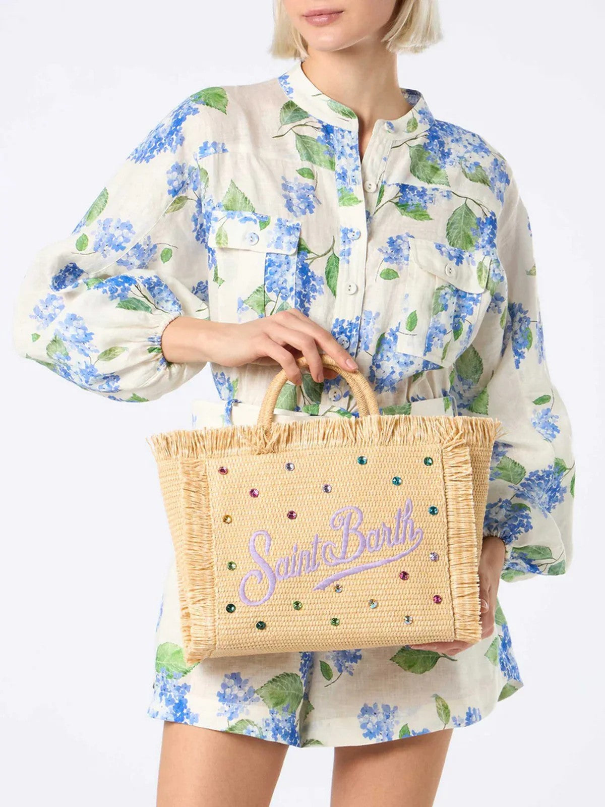 MC2 SAINT BARTH Borsa Donna COLETTE STRAW N 01509H STRASS MULTI 24 EMB gioboutiqueweb