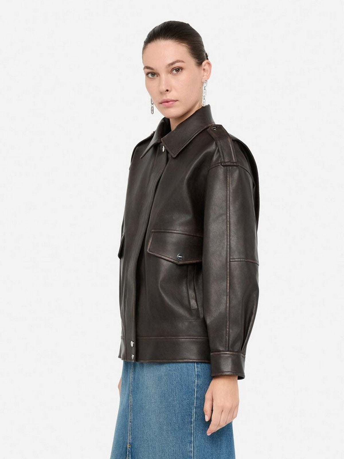 LIU JO WHITE Giubbino Donna MF5097E1051 X0558 Light chocolate