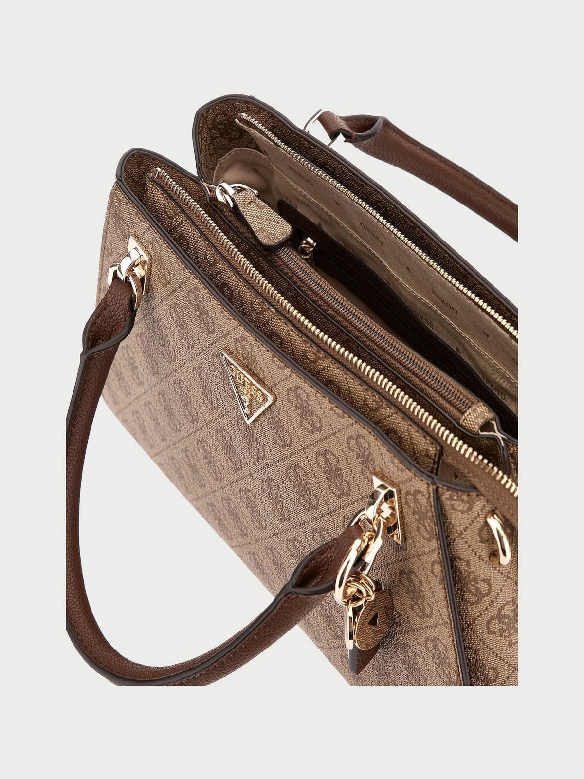 GUESS Borsa Donna NOELLE II LUXURY SATCHEL HWBG96 72070 LGW LATTE LOGO/BROWN