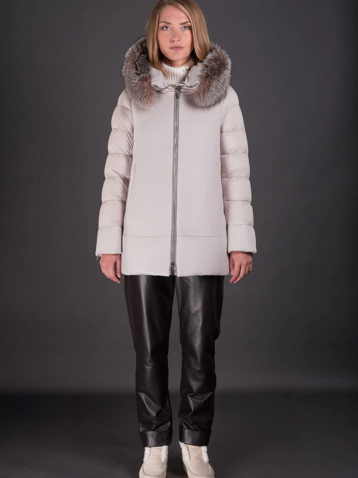 Moorer Freesia-Le Modgi300007 U0105 Weiß Down Jacke