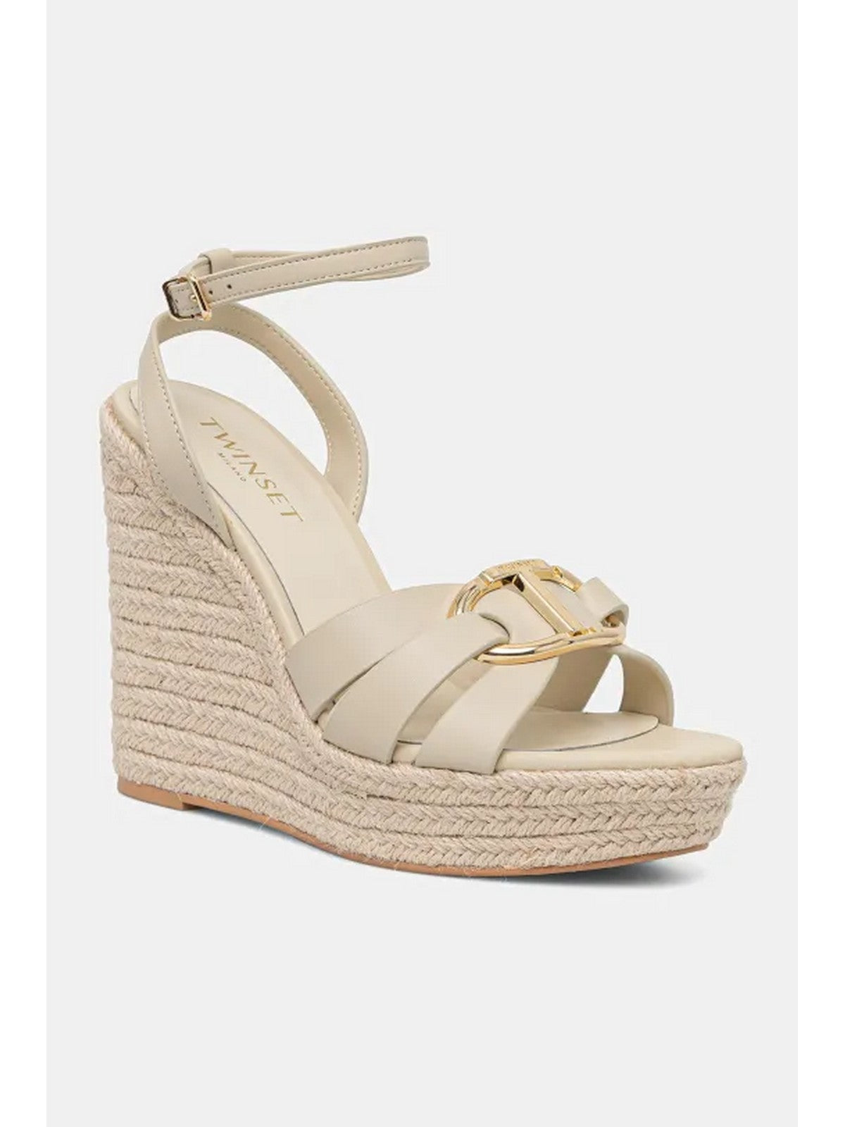 TWINSET Sandalo Donna 251TGT092 11640 Beige gioboutiqueweb