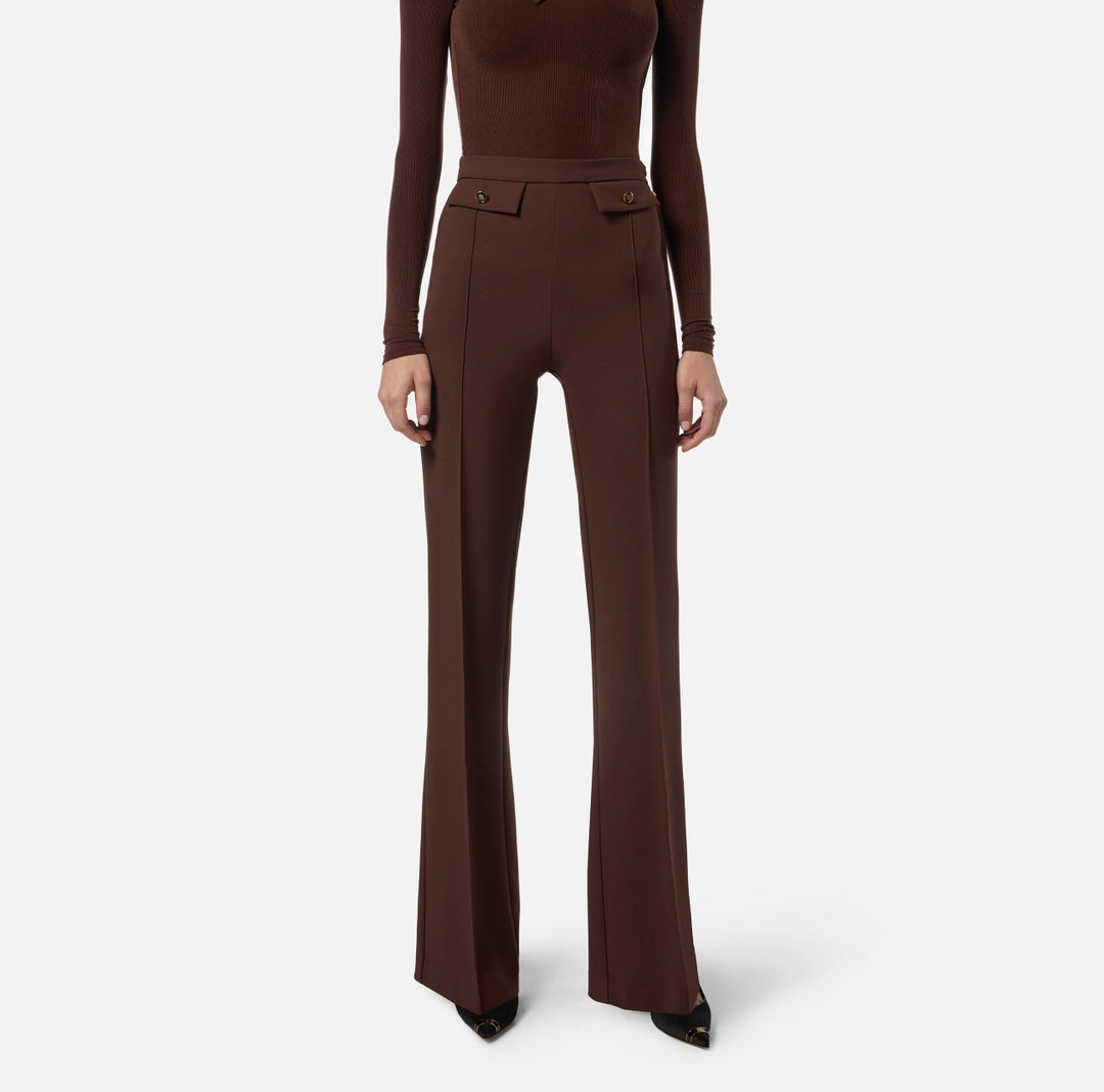 ELISABETTA FRANCHI Pantalone Donna PA12156E2 EA3 COFFEE