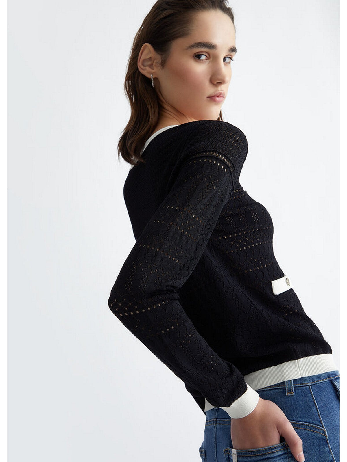 Liu Jo White Women's Shirt M4053ms52n C3415 Schwarz