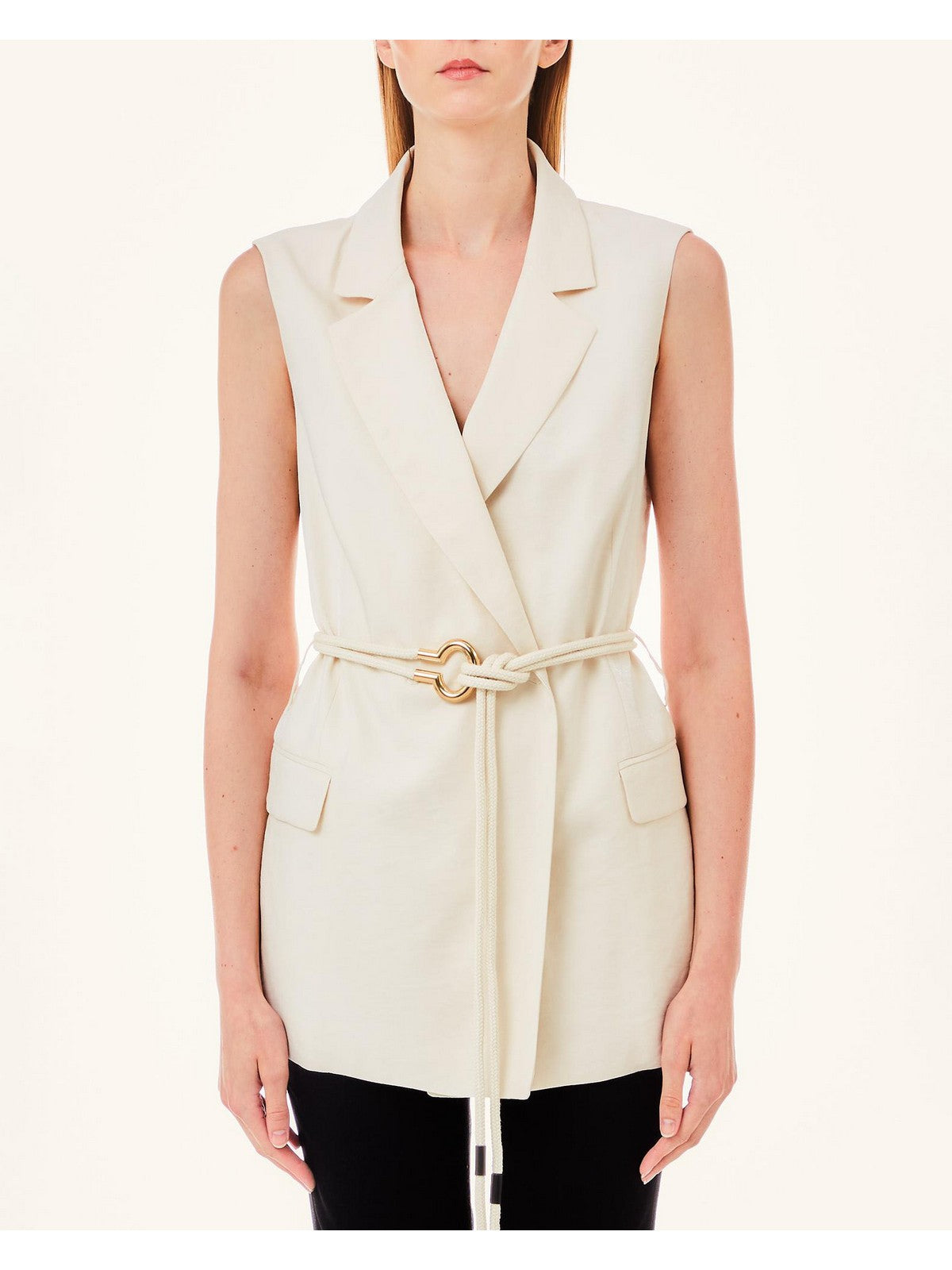 Liu Jo White Gilet Frau MA4356T3406 20304 Beige