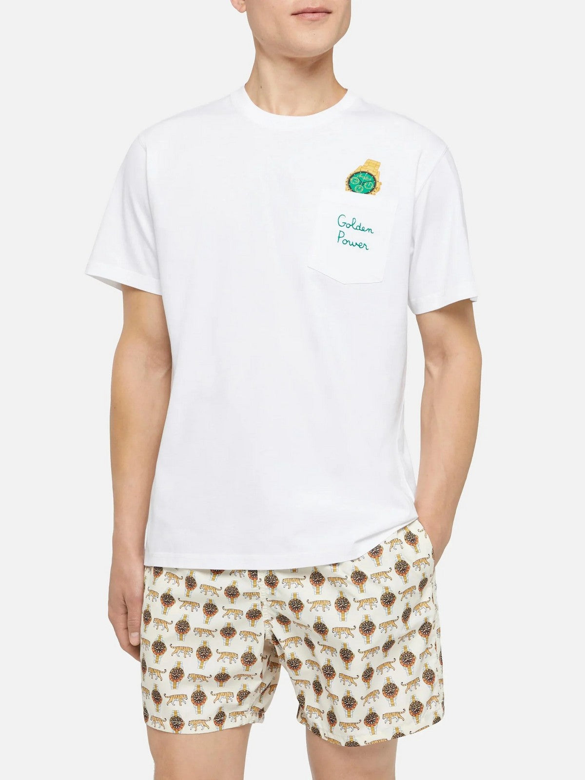 MC2 SAINT BARTH T-shirt Uomo AUSTIN 04344L GOLDEN POWER 01N EMB