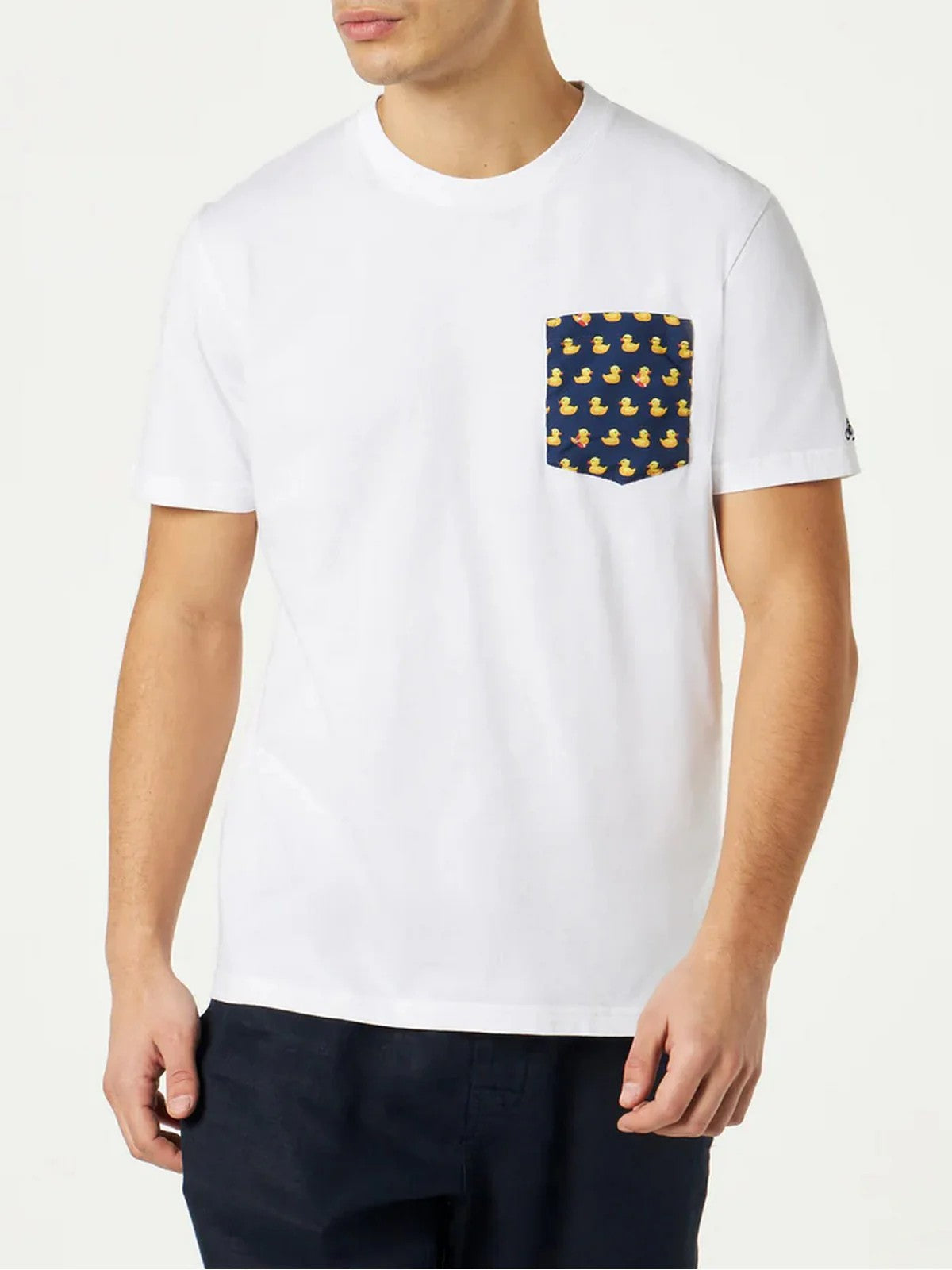 MC2 SAINT BARTH T-shirt Uomo BLANCHE 03099H 01N DUCKY 61 gioboutiqueweb