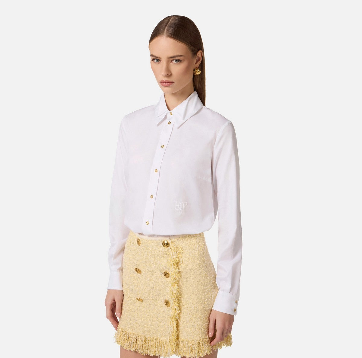 ELISABETTA FRANCHI Camicia Donna CA12561E2 100 Bianco